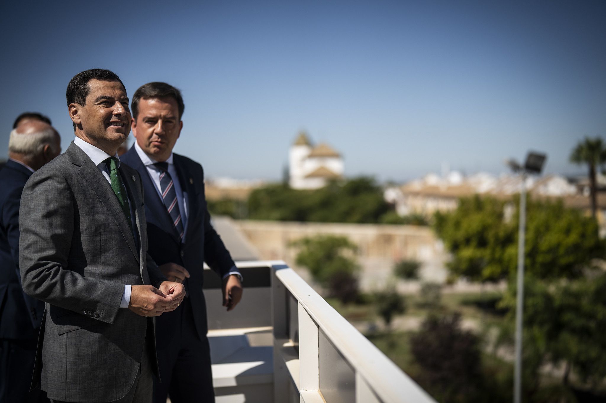 Juanma Moreno, presidente de la Junta, en un acto en Córdoba este lunes.