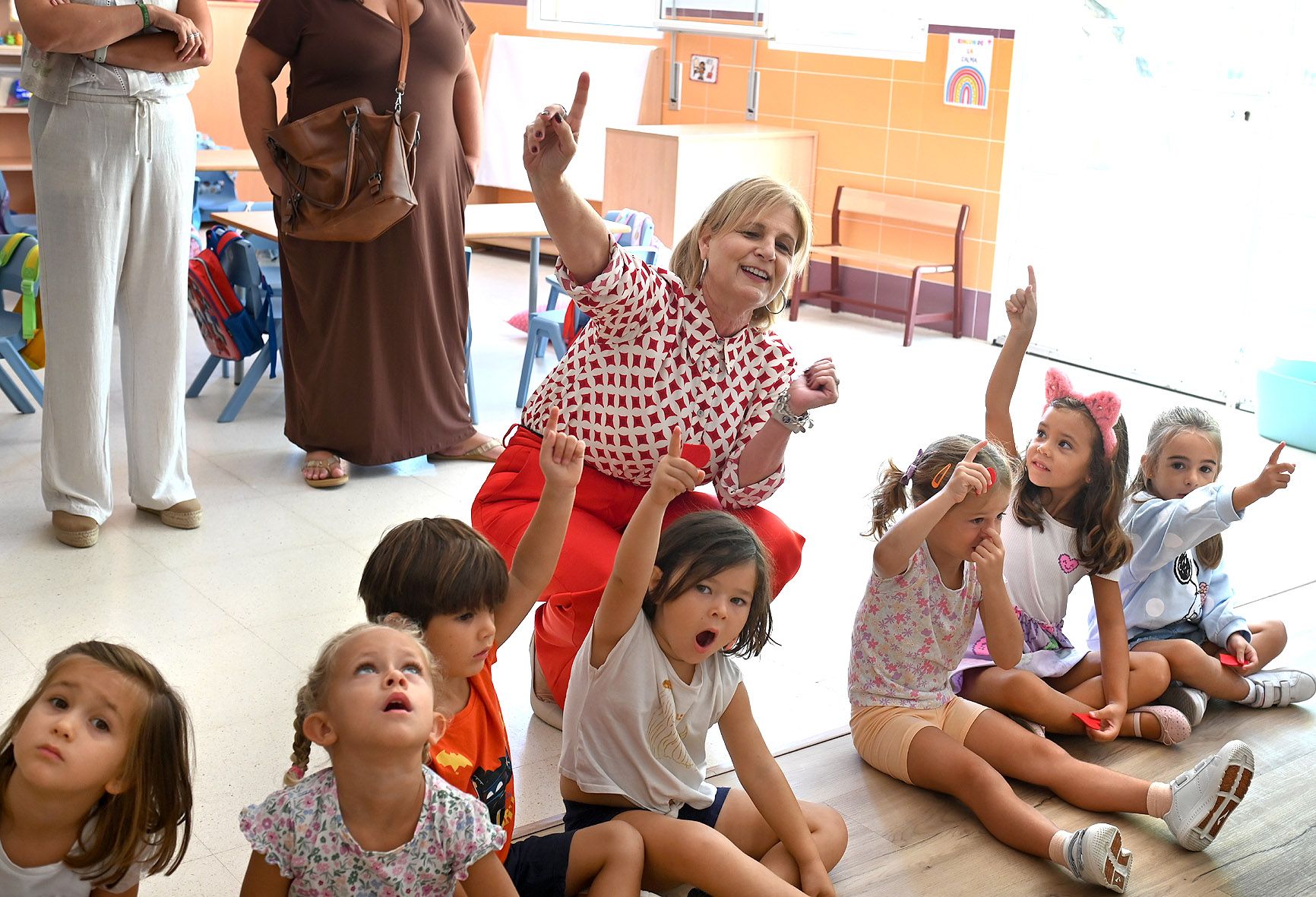 La alcaldesa María José García-Pelayo, este martes en el inicio del curso escolar.