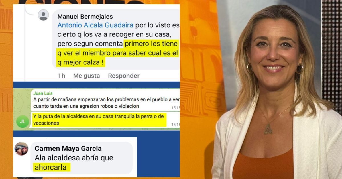 Los mensajes que ha recibido en redes la alcaldesa de Alcalá de Guadaíra.