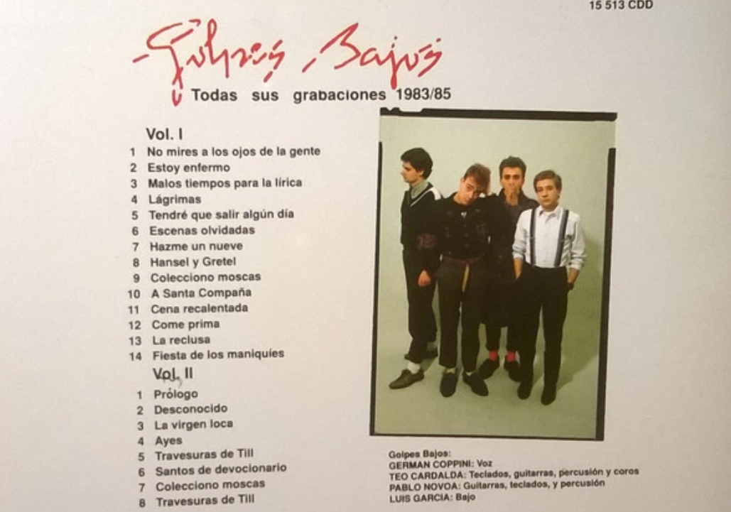 Interior de un disco de 'Golpes bajos'.