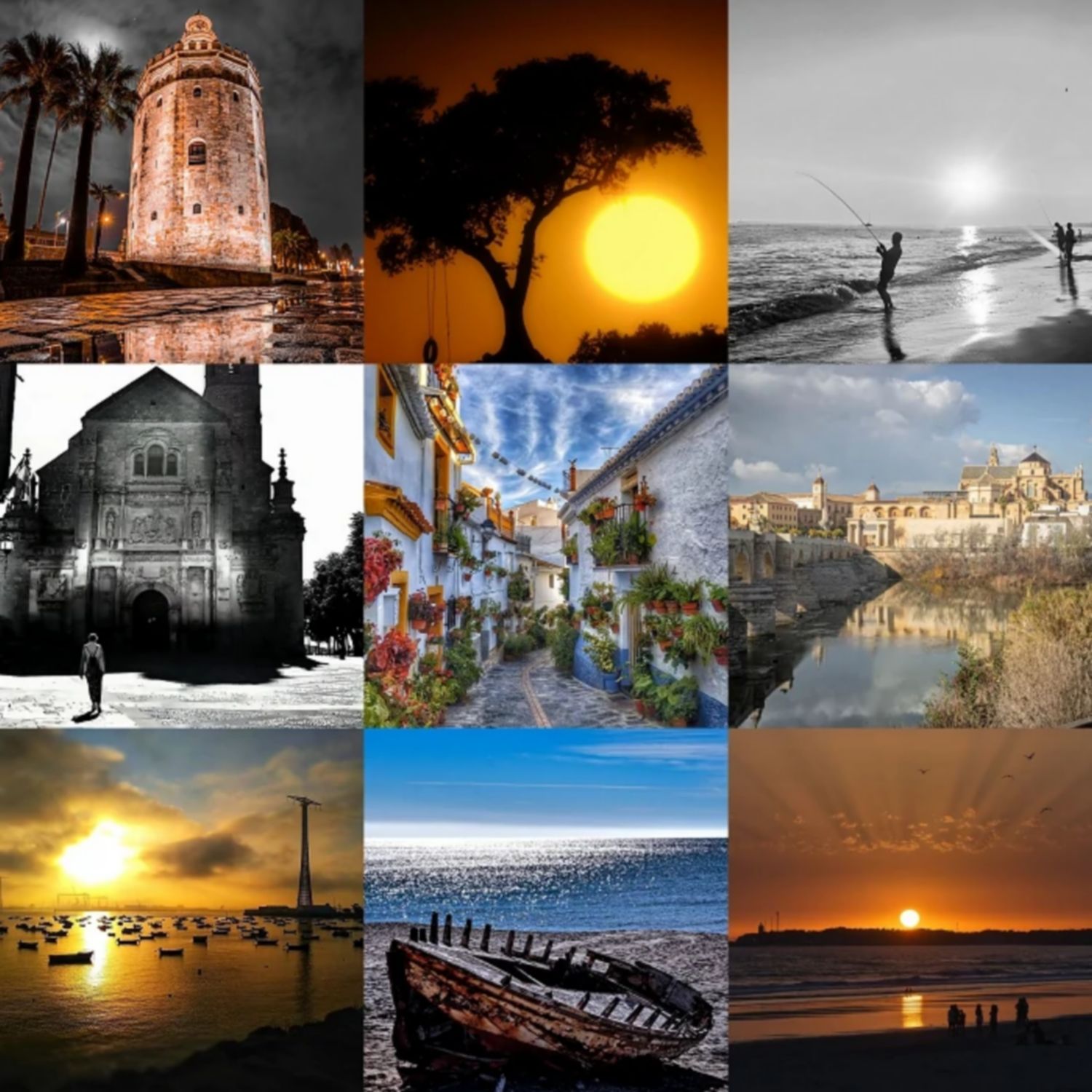 Fotografías seleccionadas para la final de 'Mi Rincón Favorito' con pueblos de Cádiz como Conil.