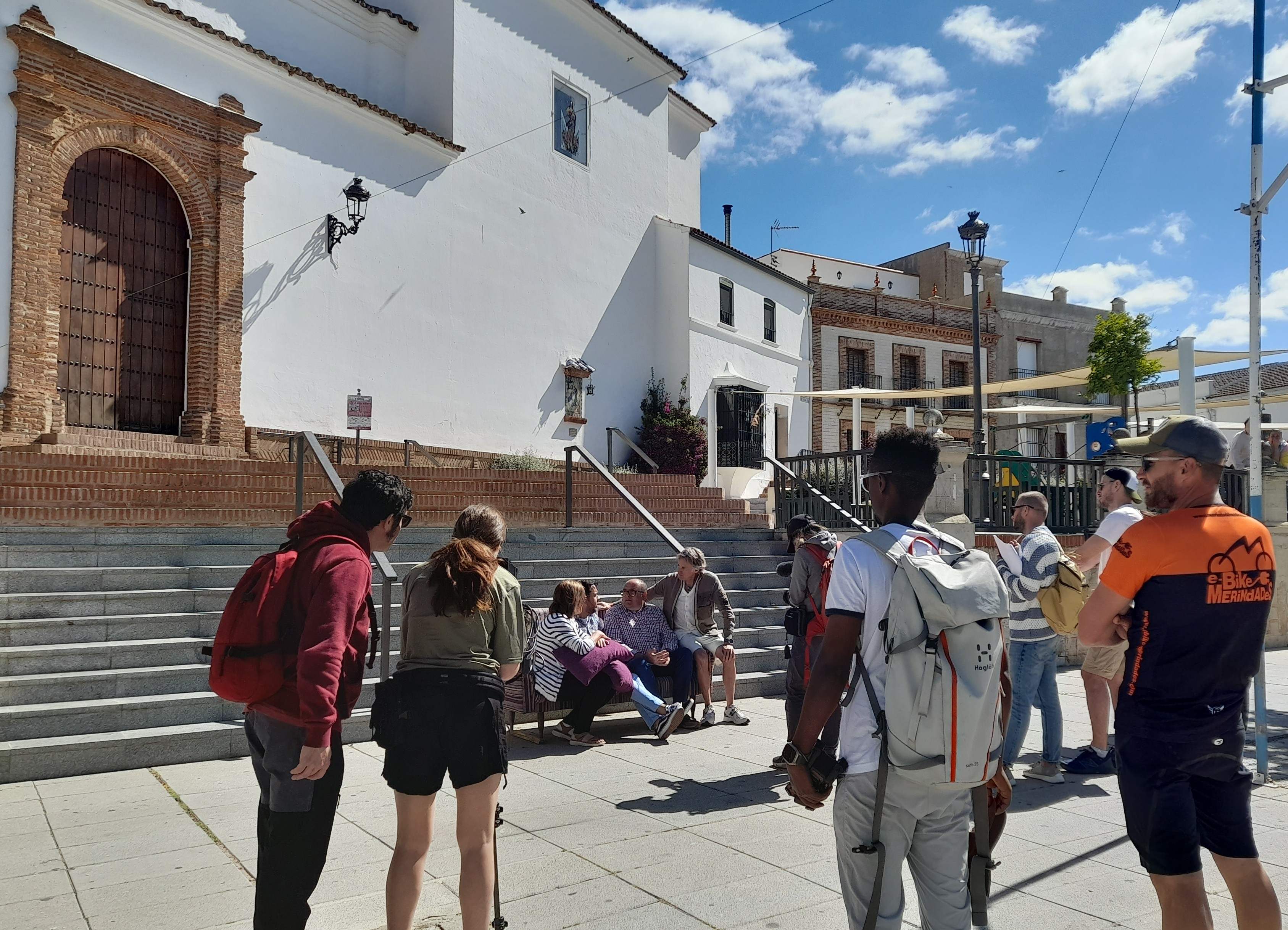 Uno de los momentos del rodaje en Las Navas de la Concepción.