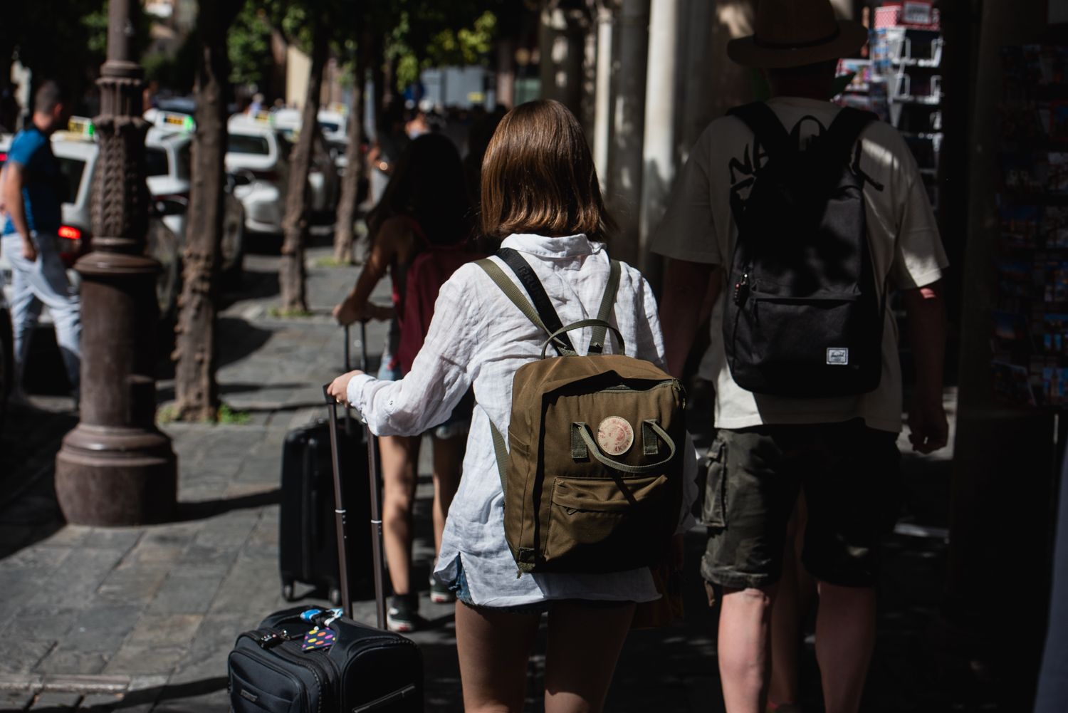 Imagen de una turista en Sevilla.