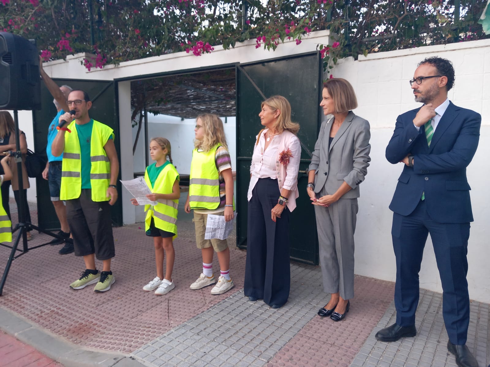 Acto de la Semana de la Movilidad con la presencia de la delegada de Educación. 