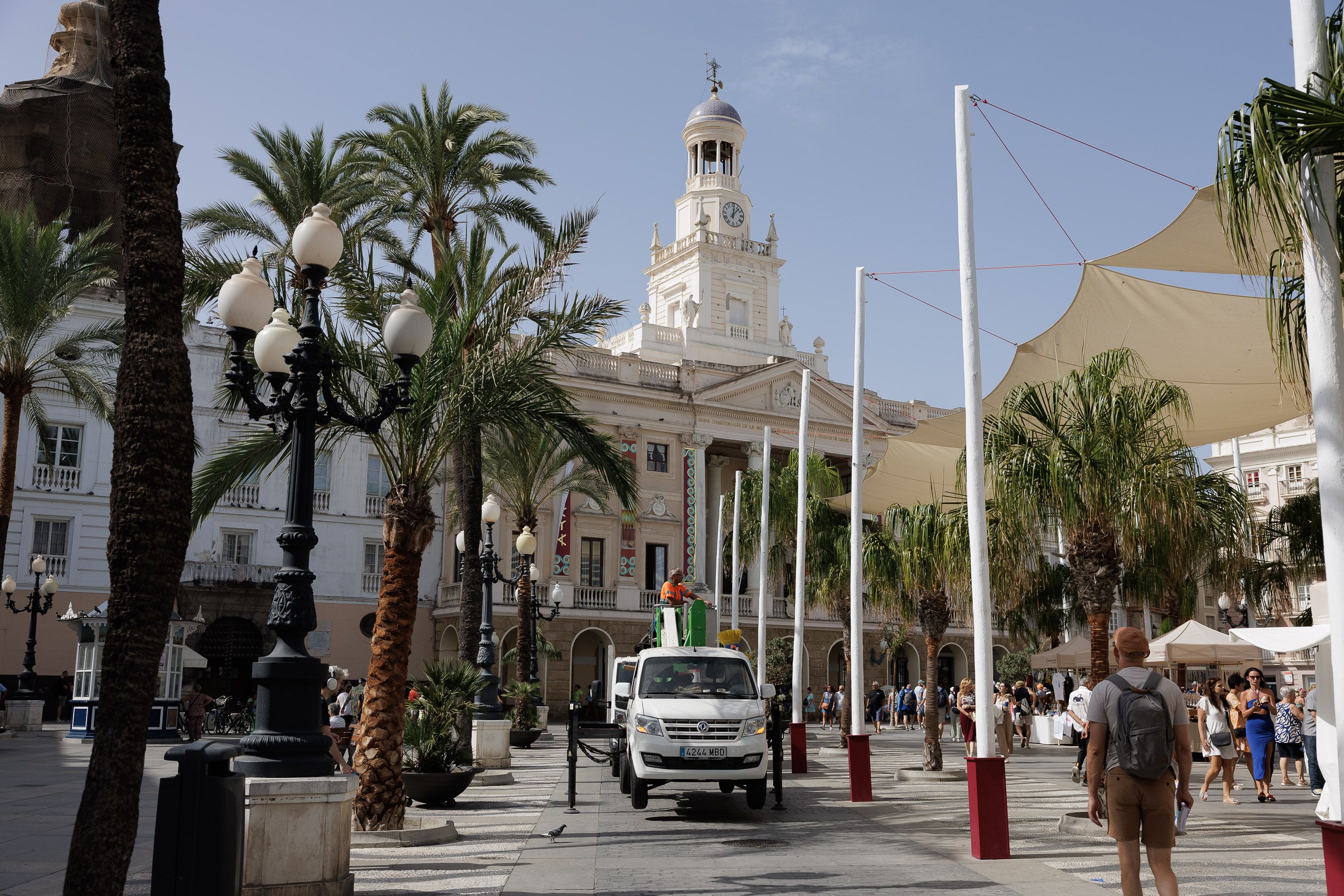 El Ayuntamiento de Cádiz, en la Plaza de San Juan de Dios.