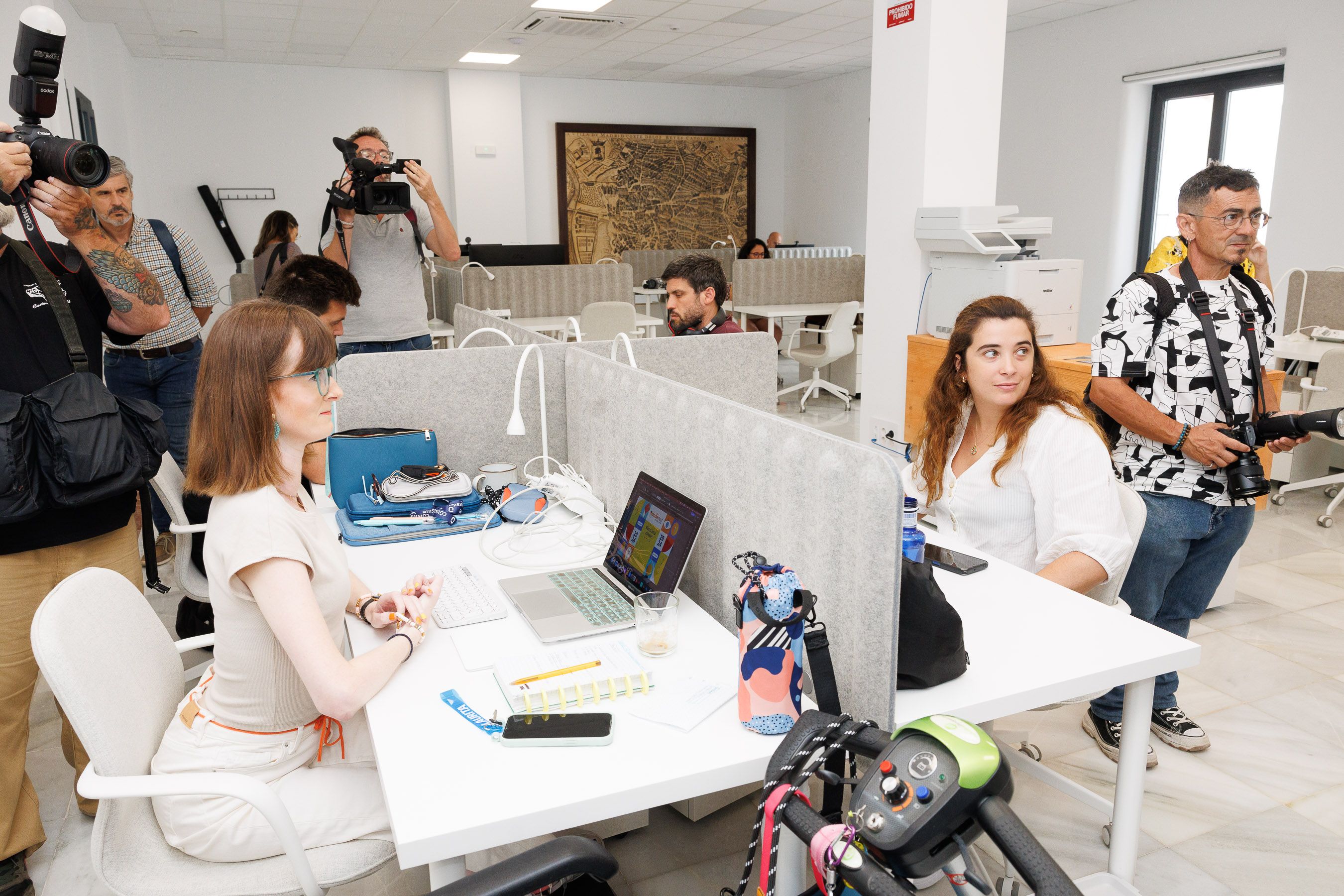 Jornada de concienciación. Una de las salas del recién estrenado Coworking Digital.