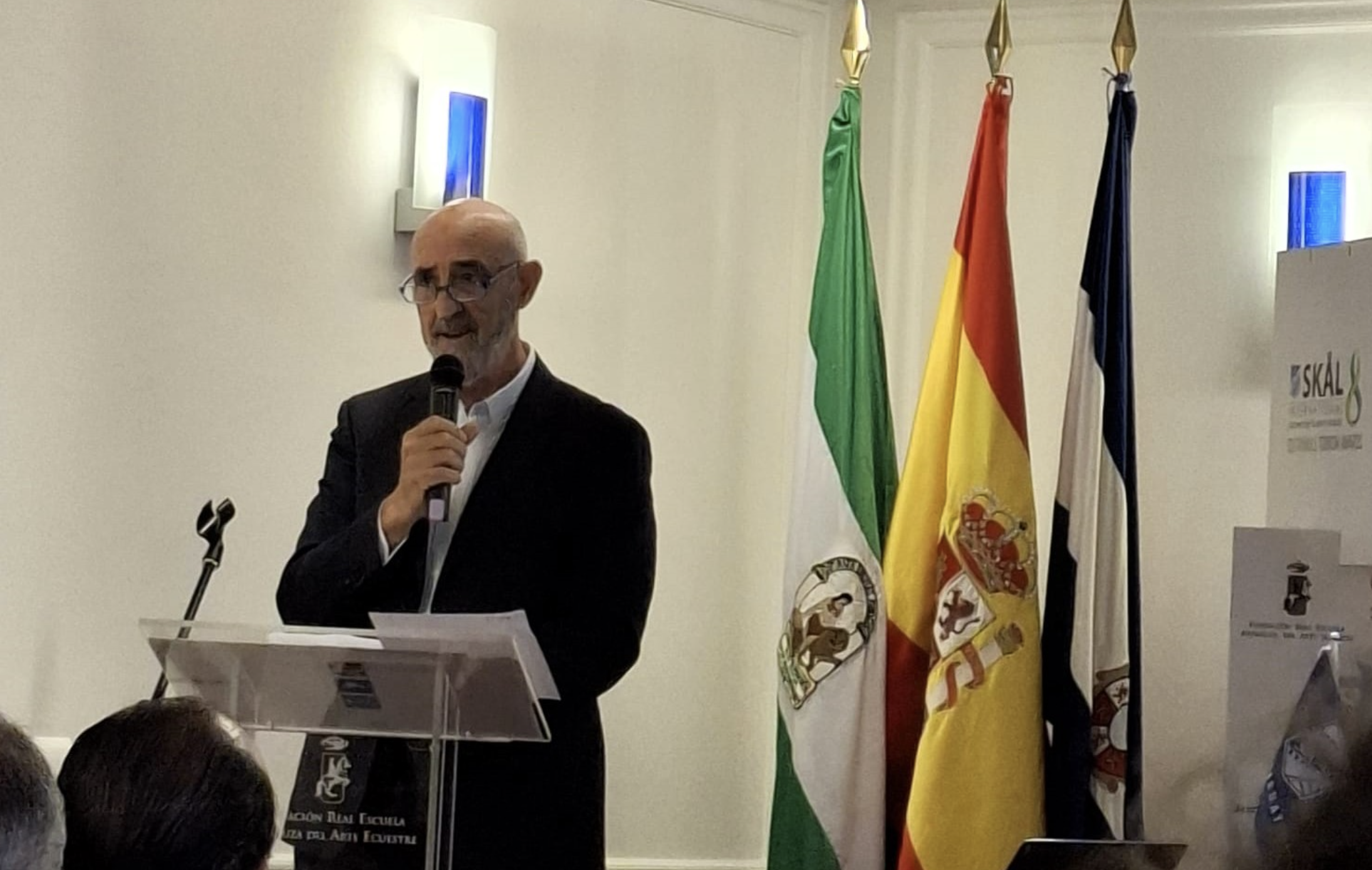 Agustín García Lázaro, en sus palabras de agradecimiento tras el premio recibido.