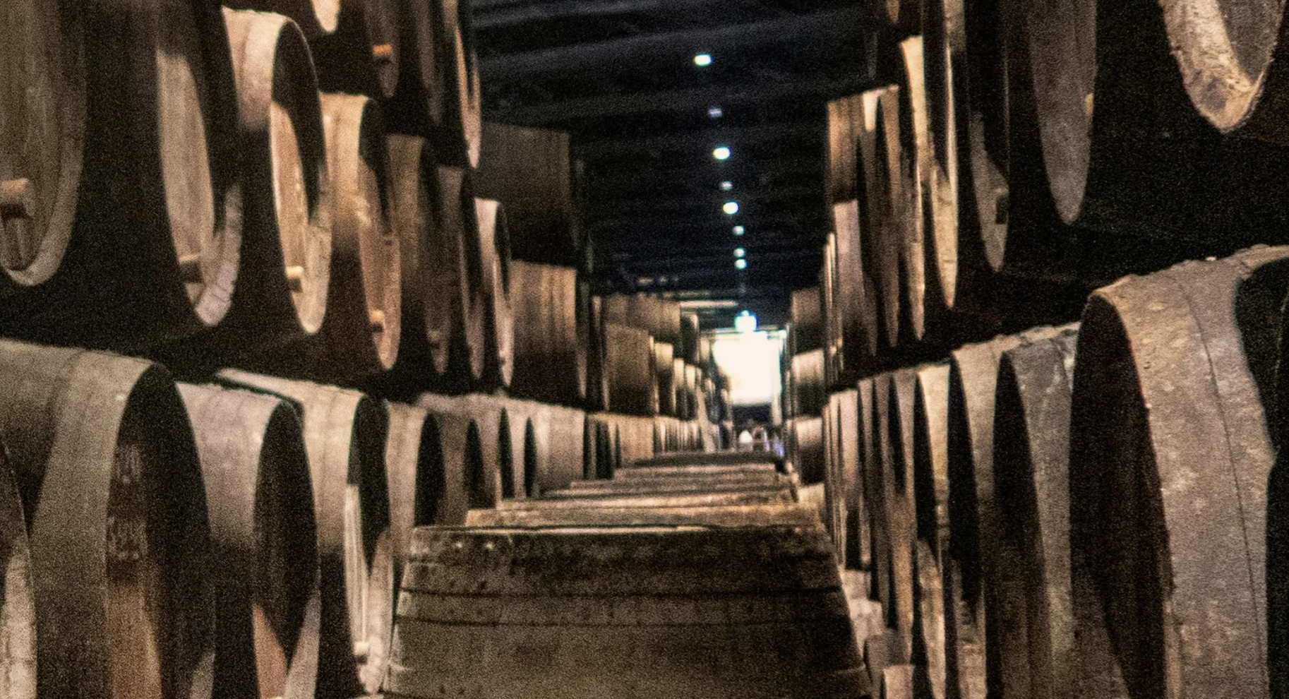 Imagen de archivo de cubas de vino en una bodega.