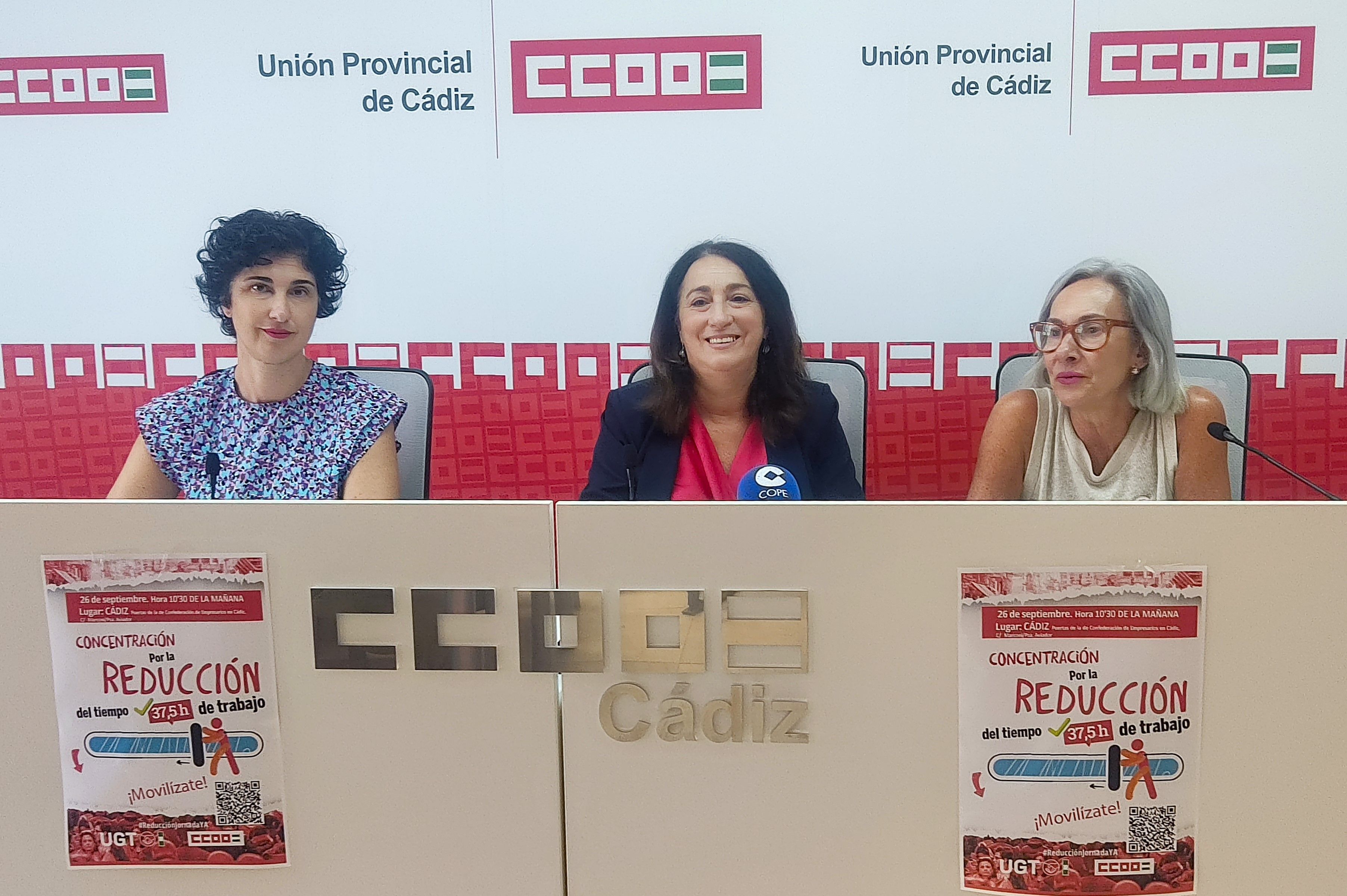 CCOO y UGT han convocado concentraciones para pedir la reducción de la jornada laboral.