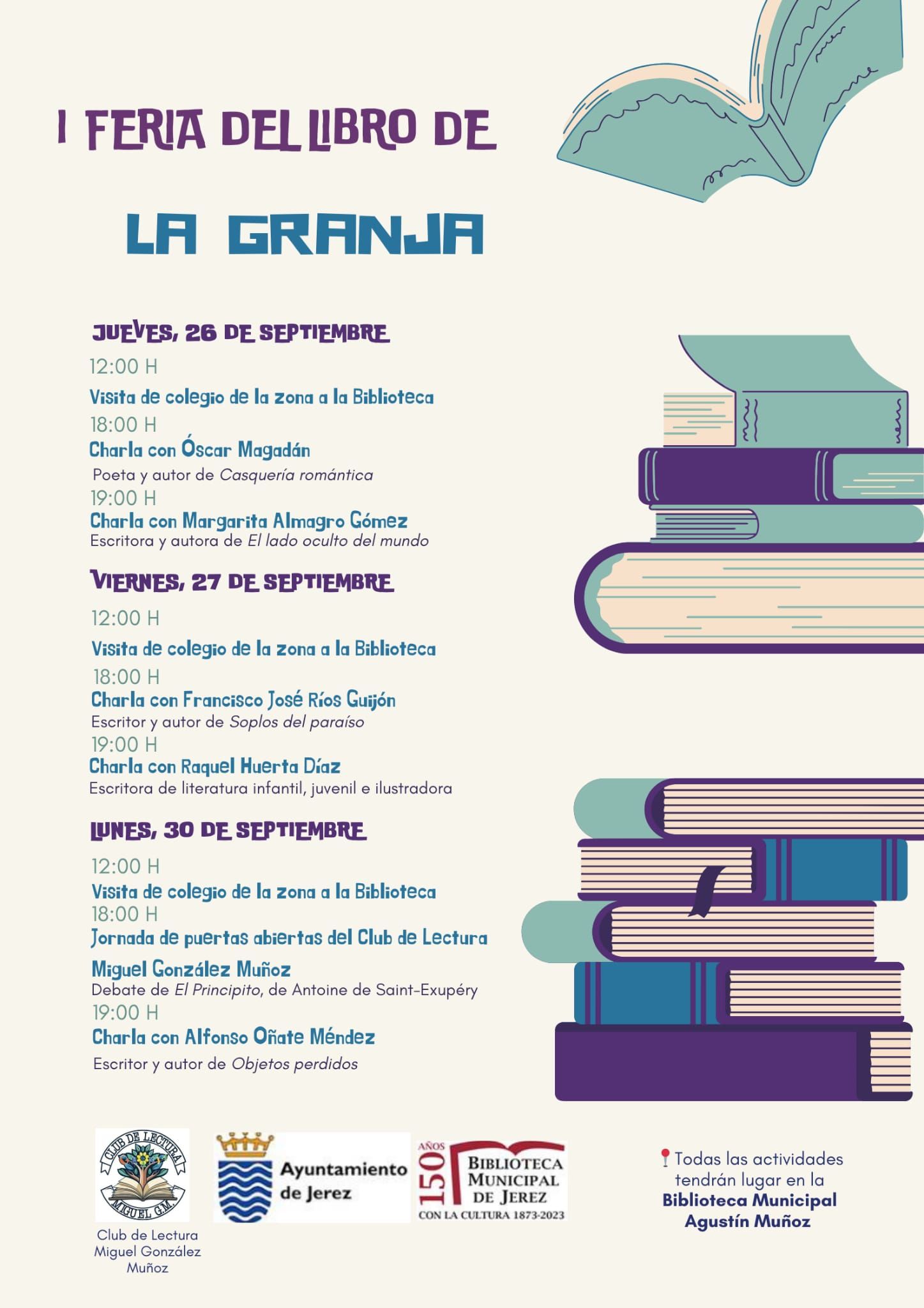 Cartel de la Feria del Libro de La Granja