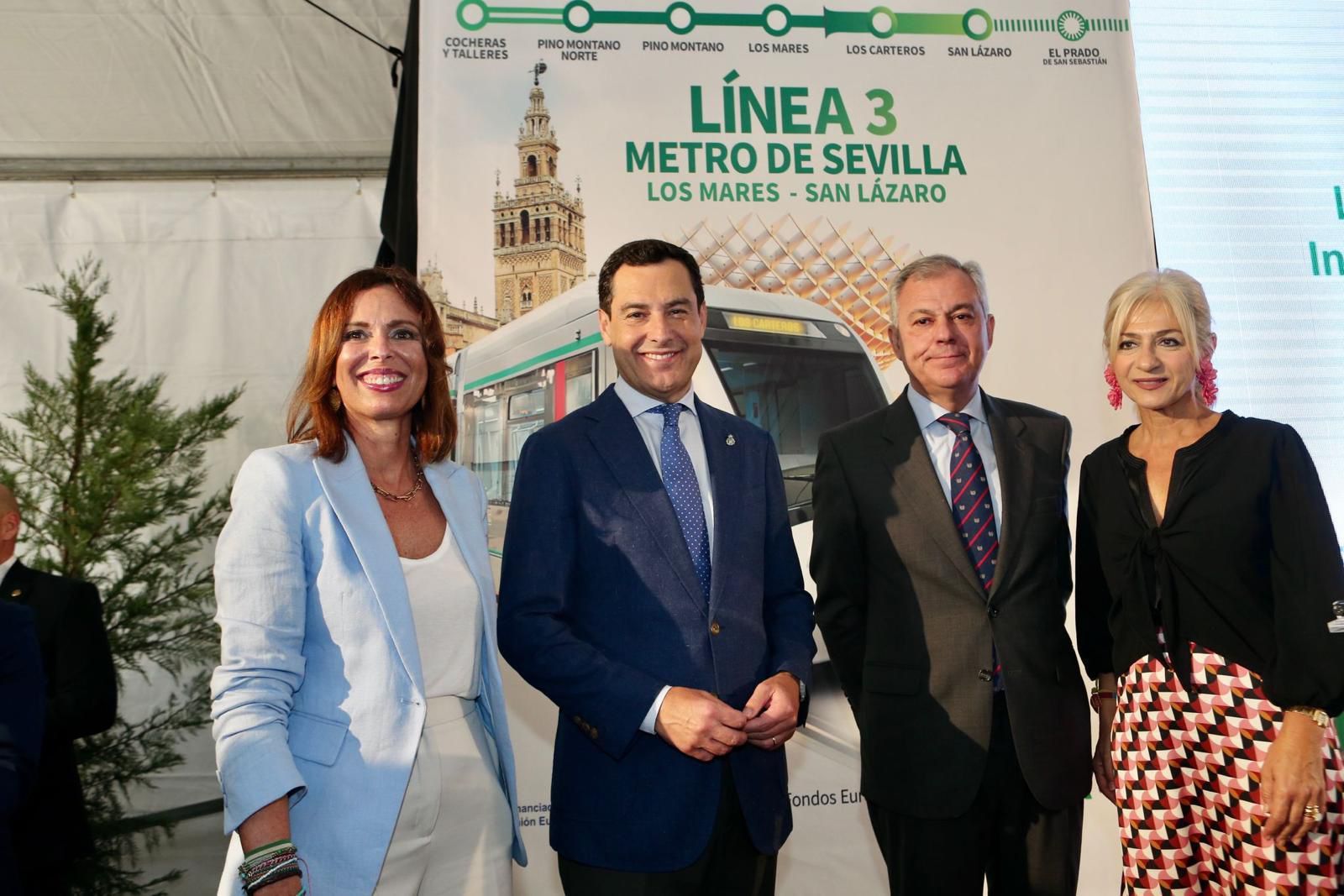 Las obras del Metro de Sevilla han contado con la presencia de Juanma Moreno.