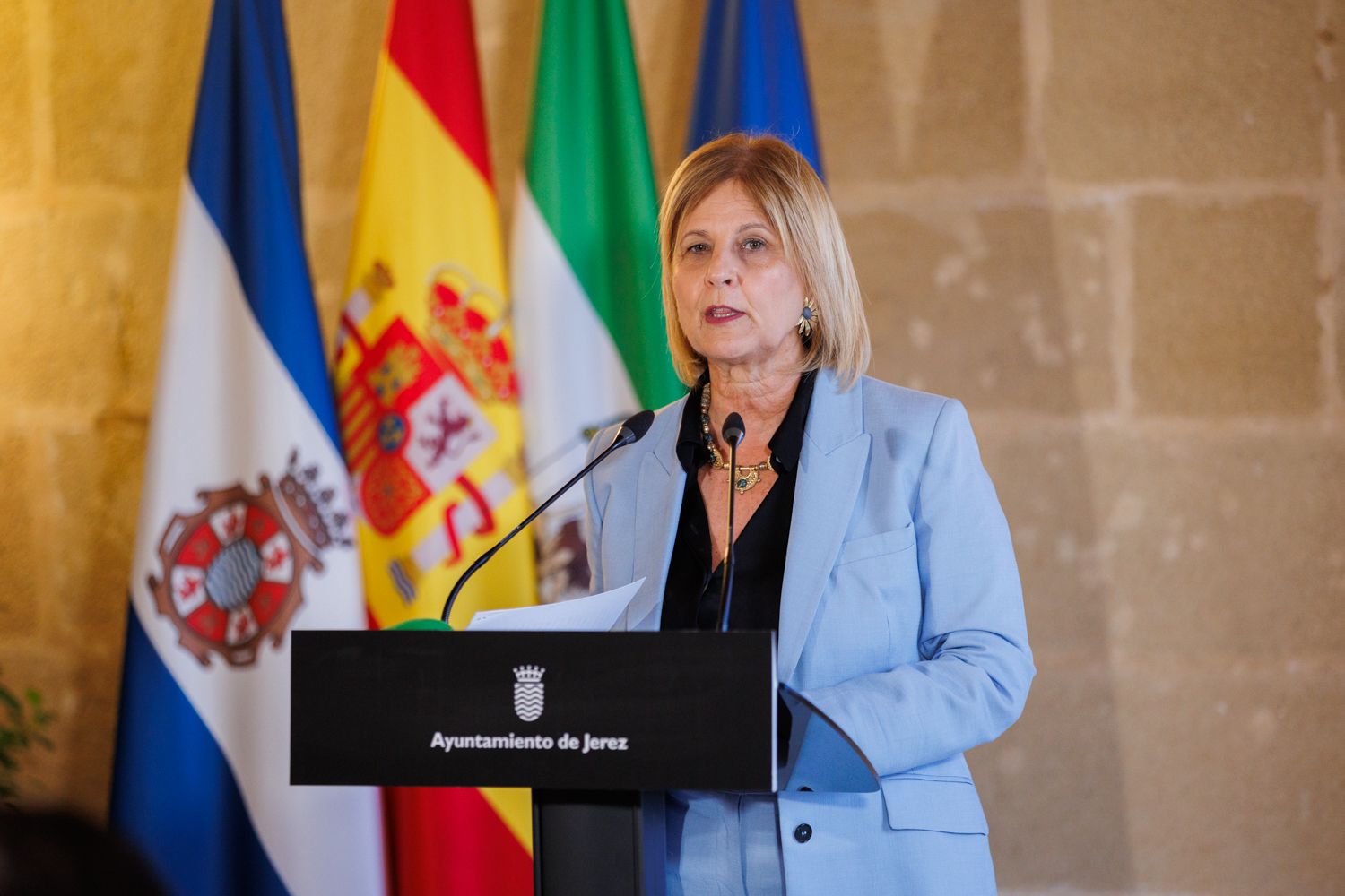 María José García-Pelayo en una rueda de prensa días atrás.