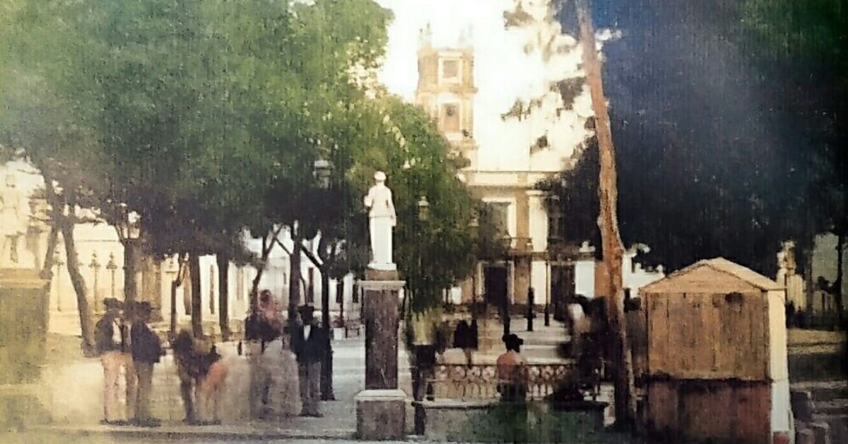 Histórica imagen de la Alameda Cristina de Jerez.