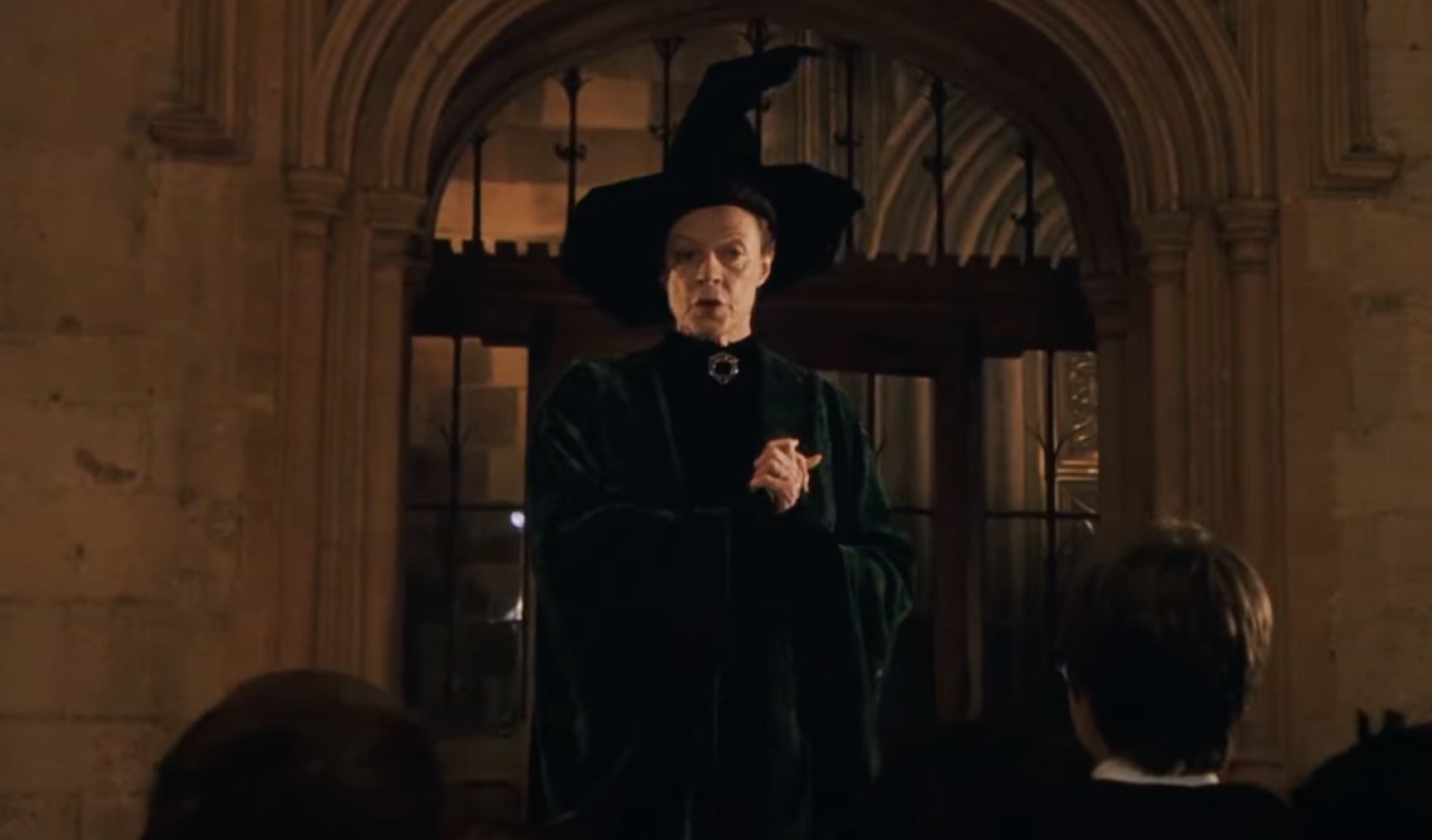 Maggie Smith, en su papel como Minerva McGonagall en la saga de Harry Potter. 