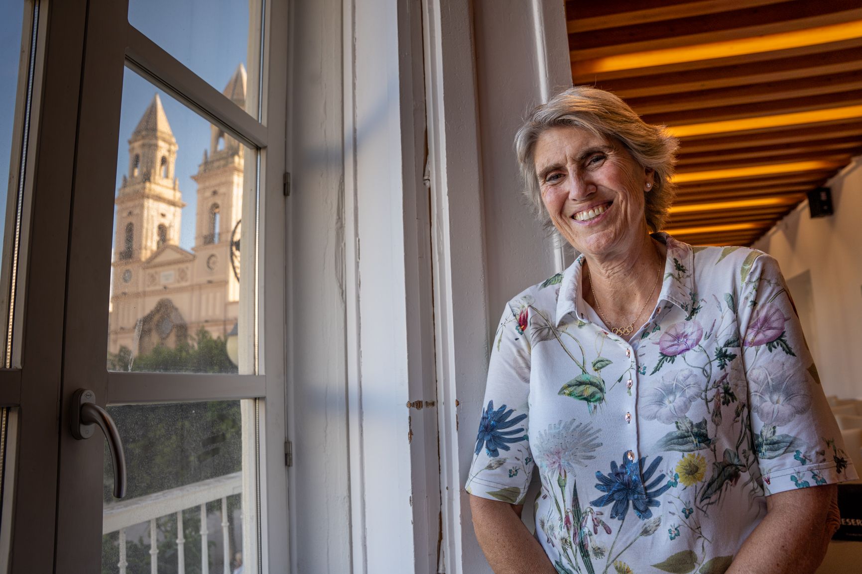 Paloma del Rey ha recibido en Cádiz el premio Agustín Merello.