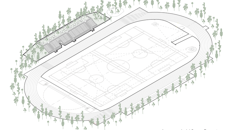 Plano del que será el nuevo centro deportivo.