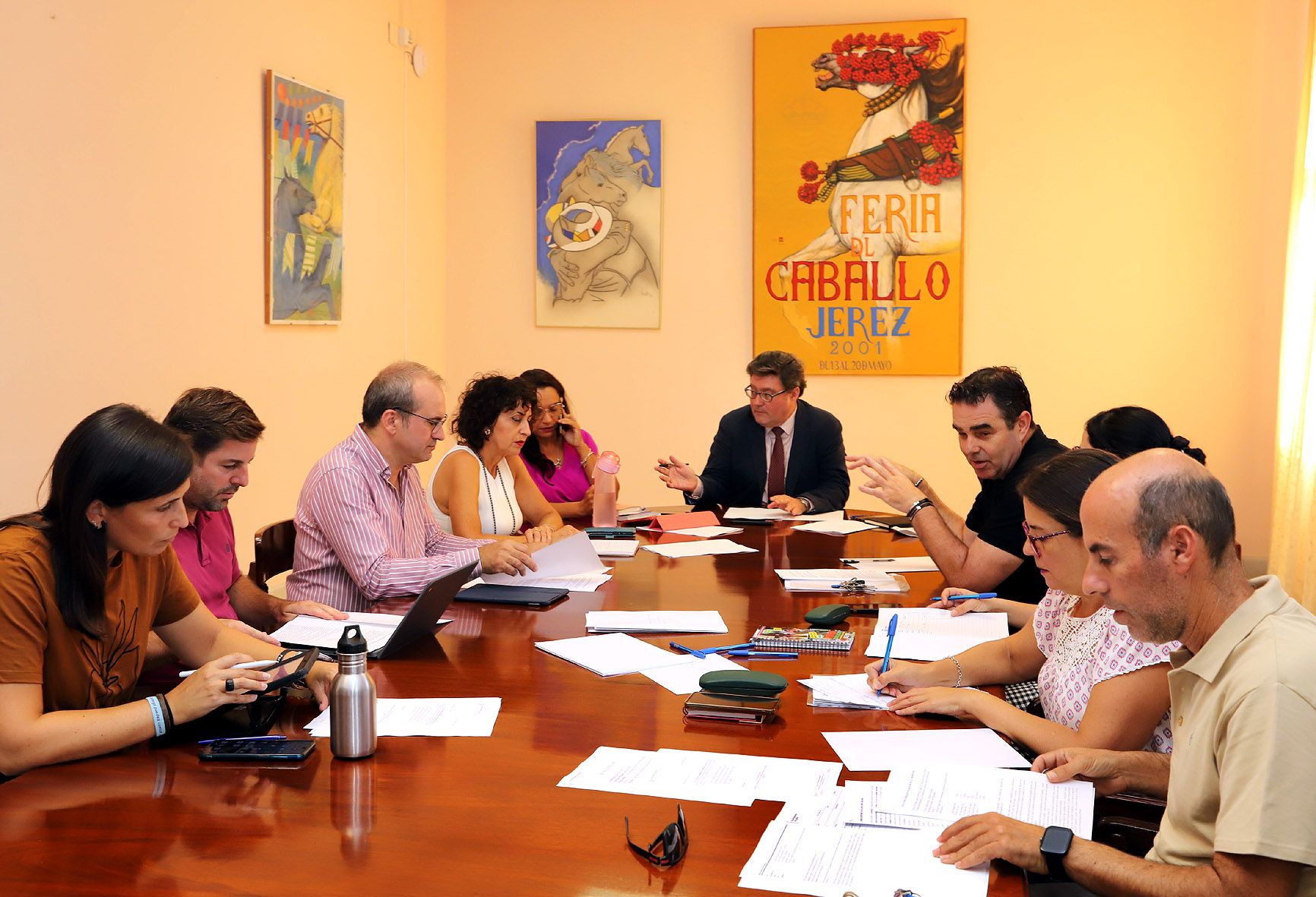 Reunión del Consejo Escolar esta mañana en el Ayuntamiento de Jerez.