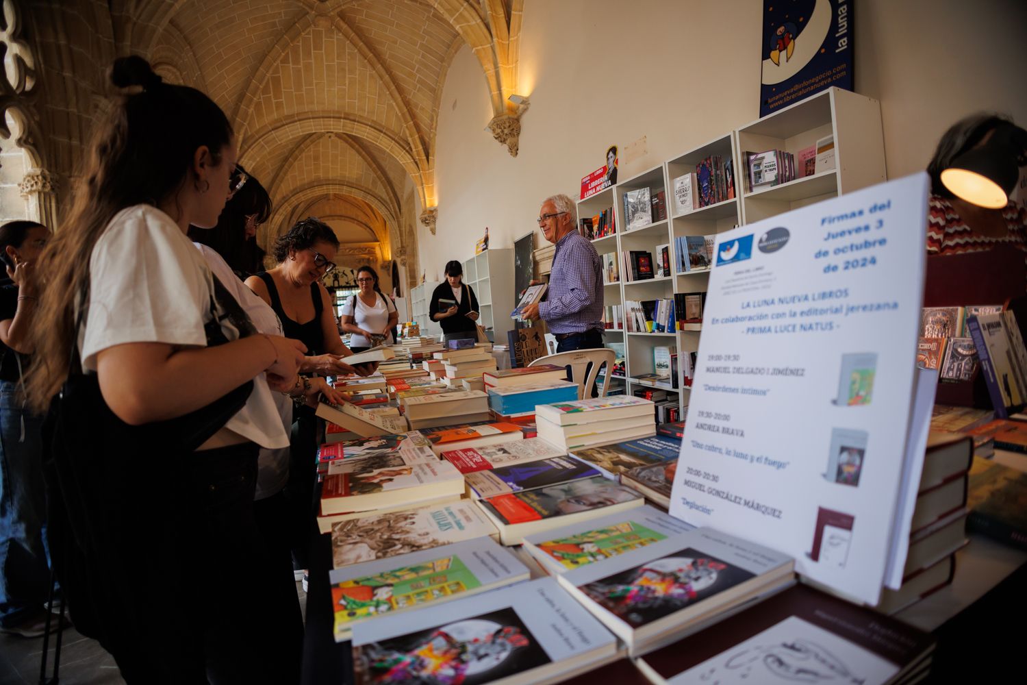 Inauguración de la Feria del Libro de Jerez, con Julia Navarro y Megan Maxwell. 