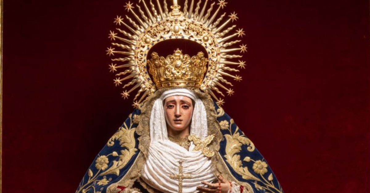 Imagen de Nuestra Señora de Montserrat, que será trasladada de Sevilla a Cataluña en 2025.