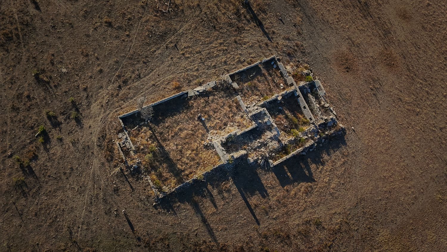 La ermita del Mimbral desde el aire.