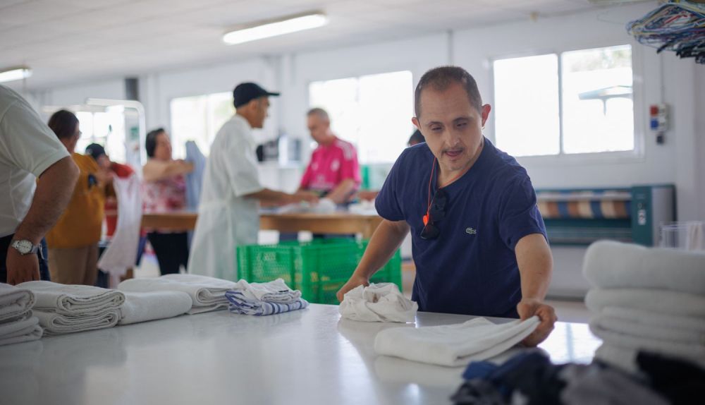 Participantes del taller de lavandería.