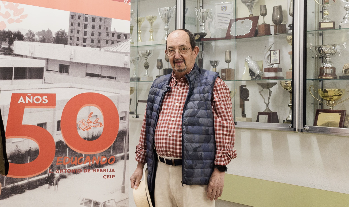 Mariano Cano, en el CEIP Antonio de Nebrija, por los 50 años de vida del centro.