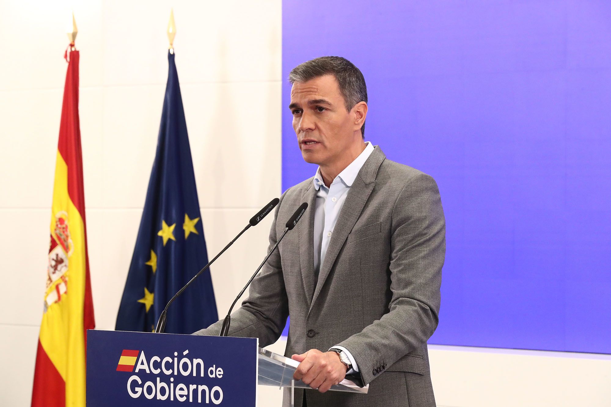 Pedro Sánchez, presidente del Gobierno, que impulsa una normativa sobre prensa.