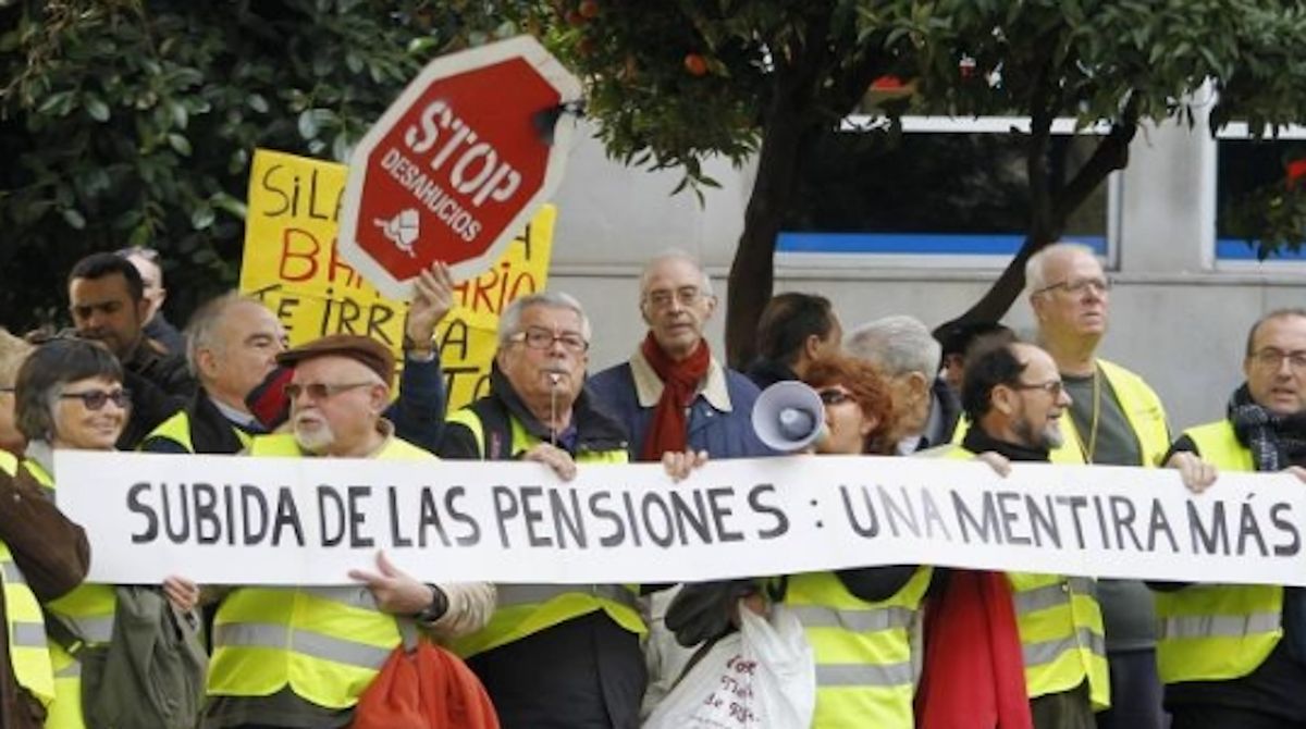 Una movilización de pensionistas en Andalucía.