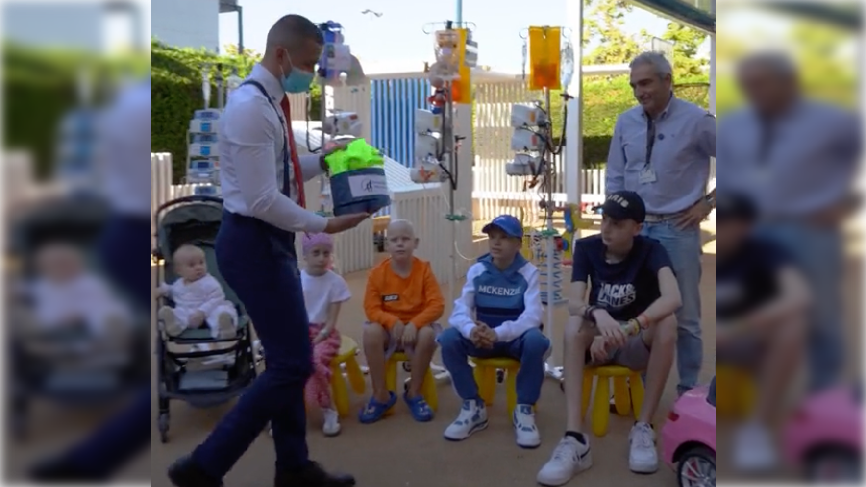 Cristian Ventura, en el vídeo que anima a participar en una carrera solidaria contra el cáncer.