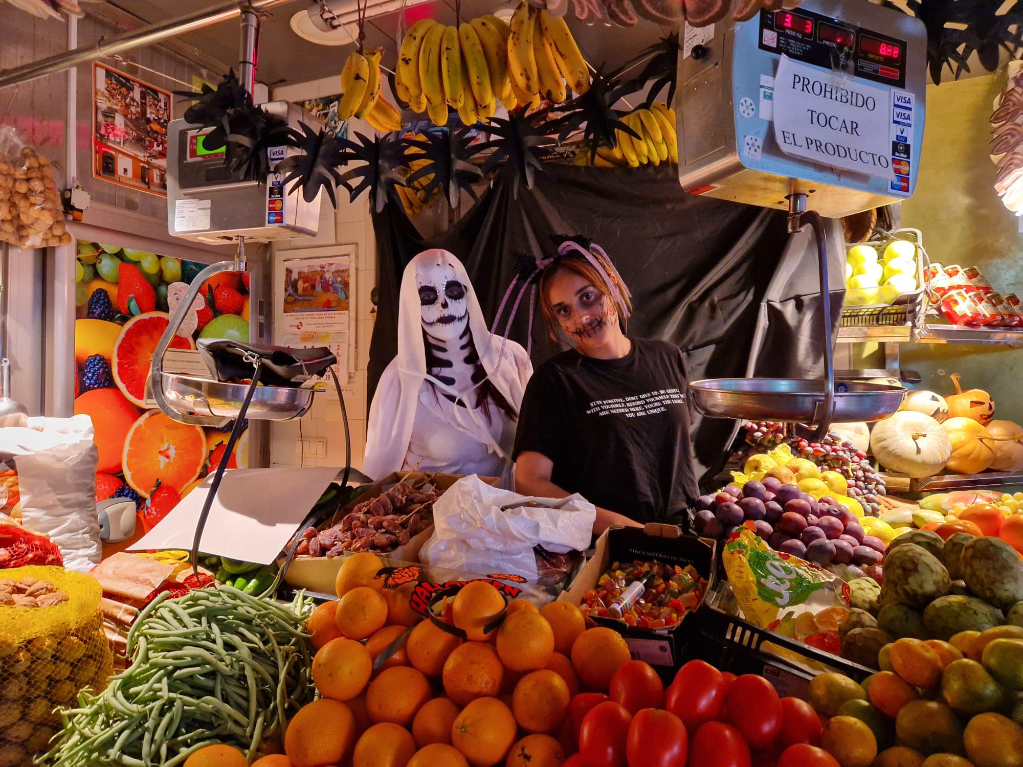 El Mercado de Abastos de Chiclana, decorado por Halloween en una edición pasada. 