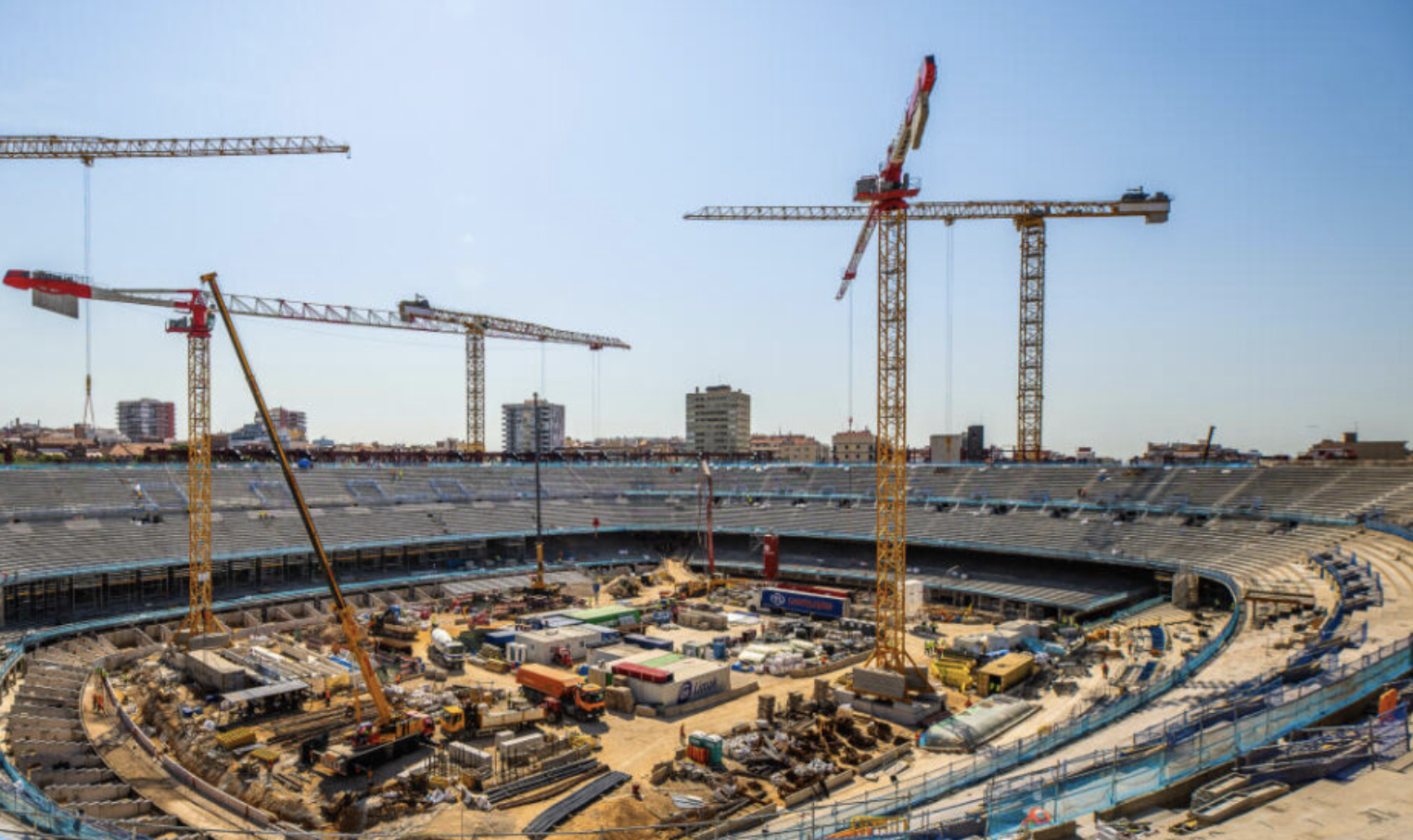 Una imagen de las obras que se están llevando a cabo en el Camp Nou.