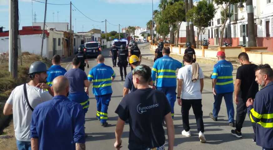 Una reciente movilización de Navantia San Fernando.