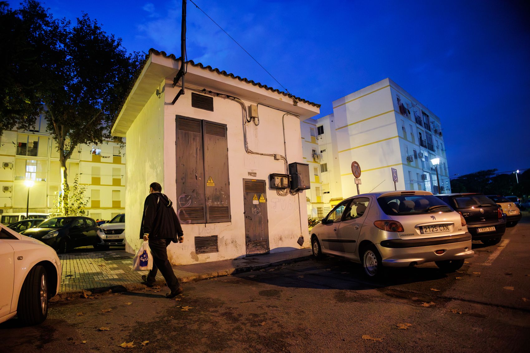 Transformador eléctrico en el barrio de Pinillo Chico en El Puerto.