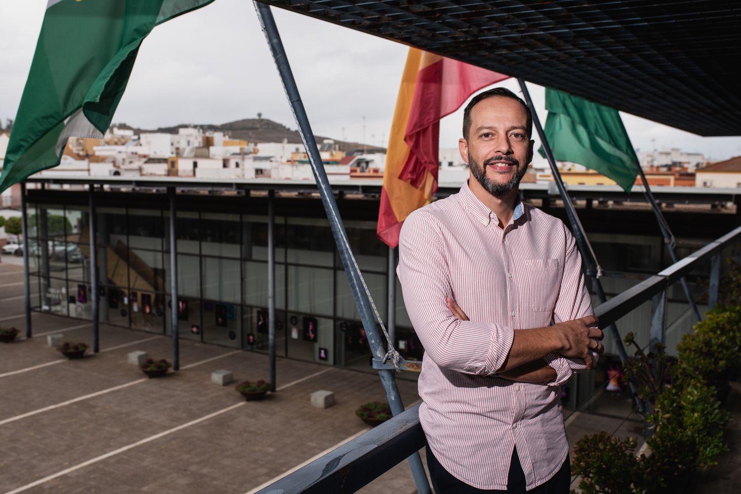 Víctor Ávila, alcalde de Camas, en la mañana de este martes.