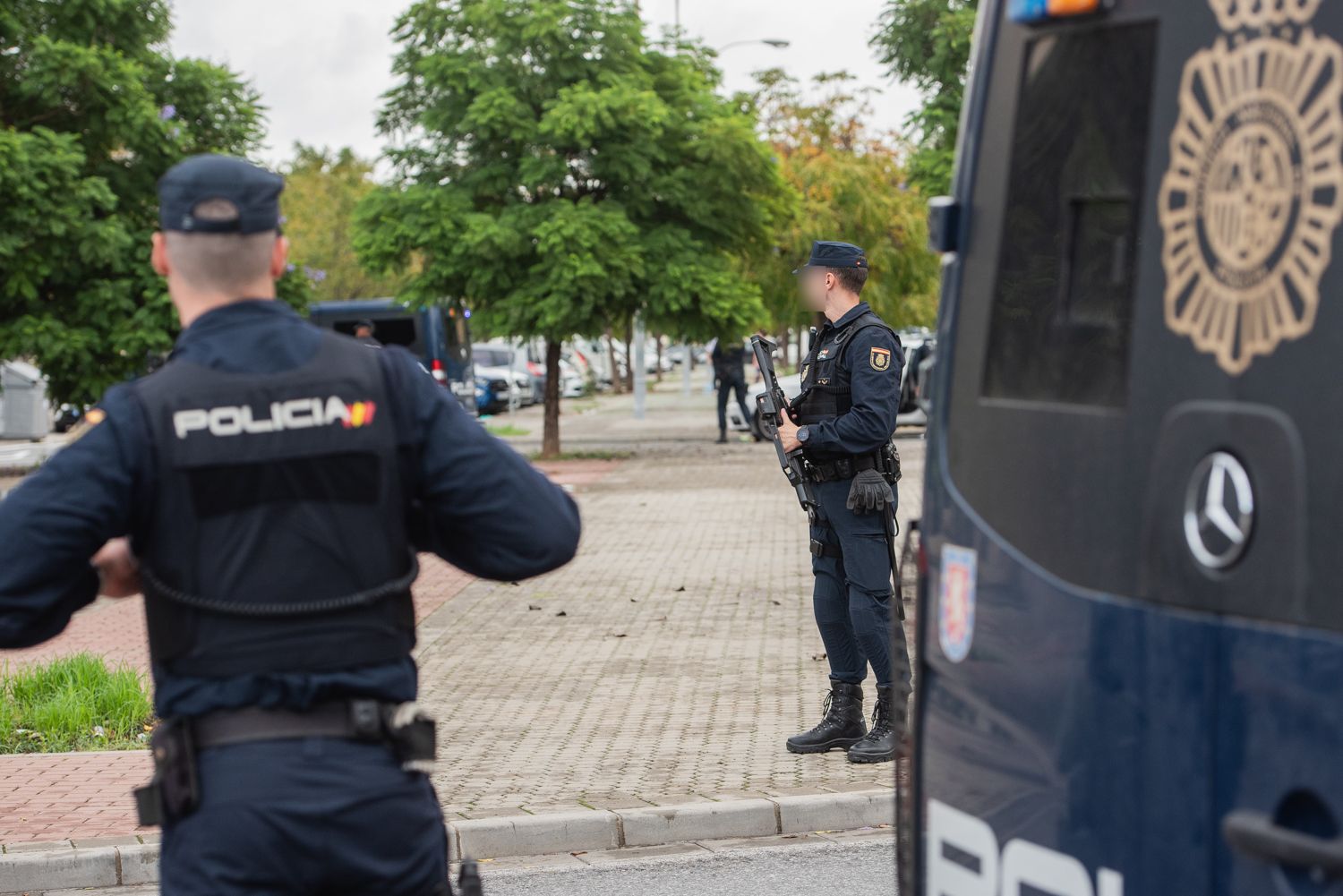 Baja el índice de criminalidad. Imagen de archivo de agentes de la Policía Nacional.