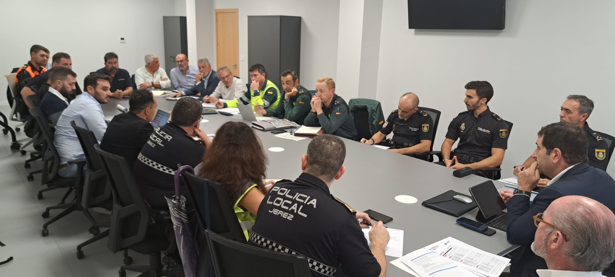 Mesa de Seguridad celebrada este miércoles en el Ayuntamiento.