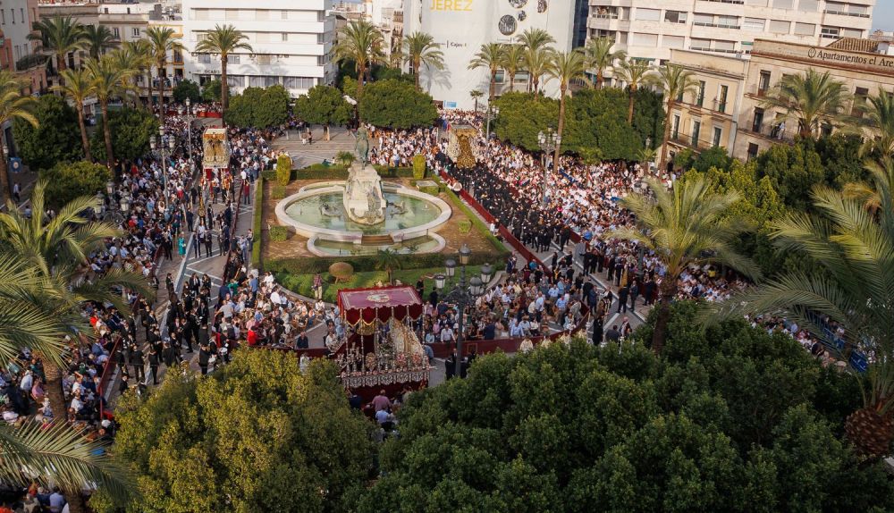 La plaza del Arenal durante la Magna. 