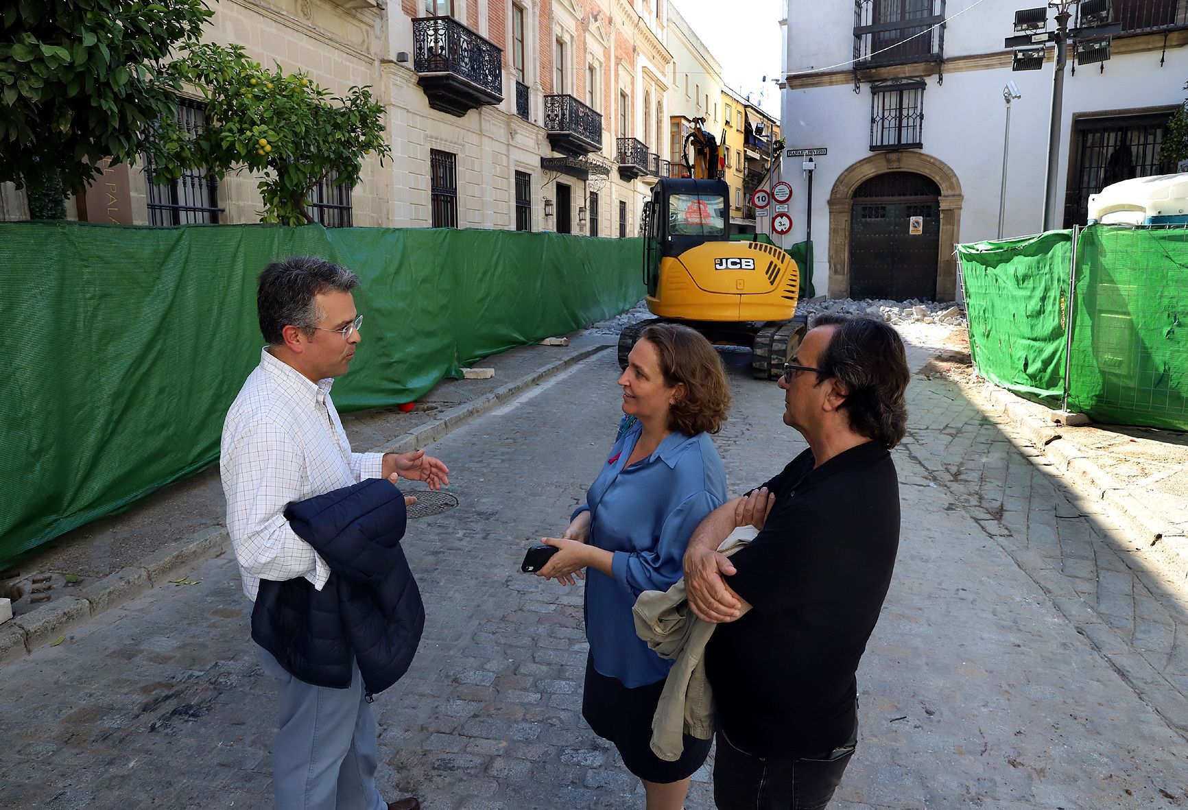 Belén de la Cuadra en la calle Tornería, en la mañana de este lunes.