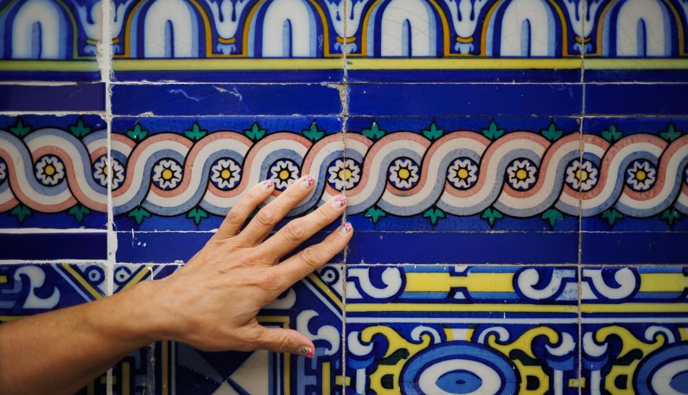 Detalle del trabajo de restauración realizado en la capilla.