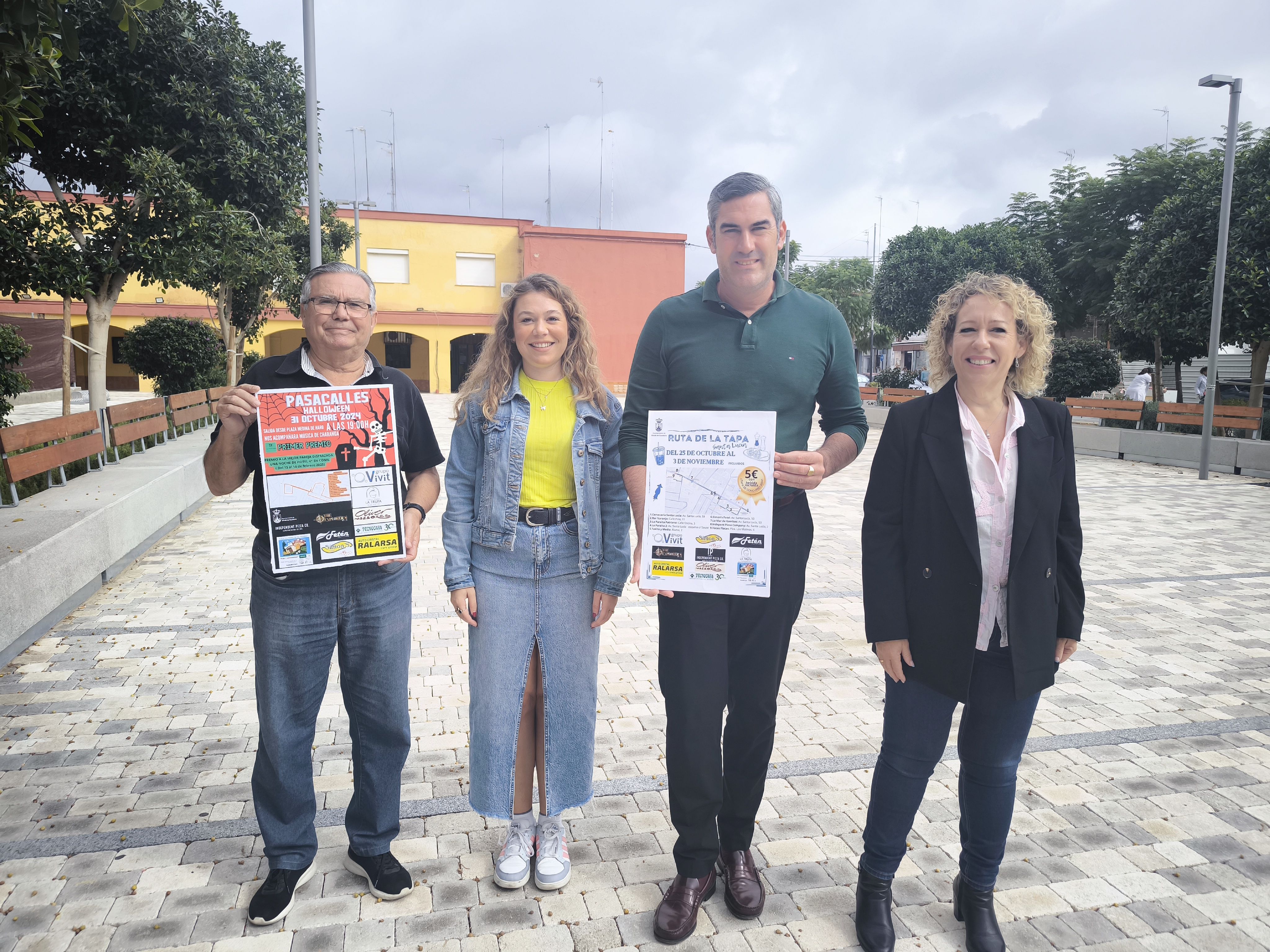 Los organizadores en la presentación ruta de la  tapa y pasacalles.