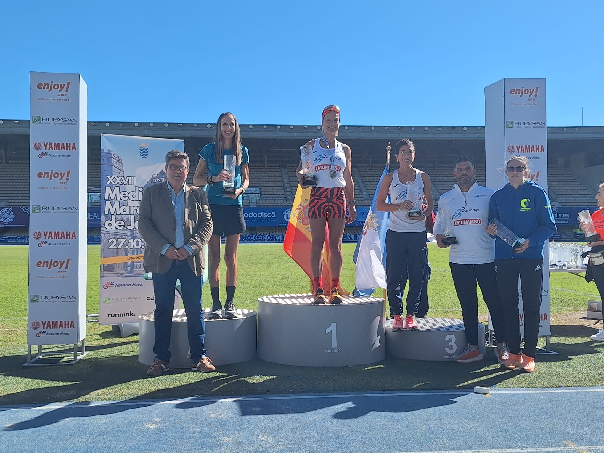 Media Maratón Jerez. Podio femenino.