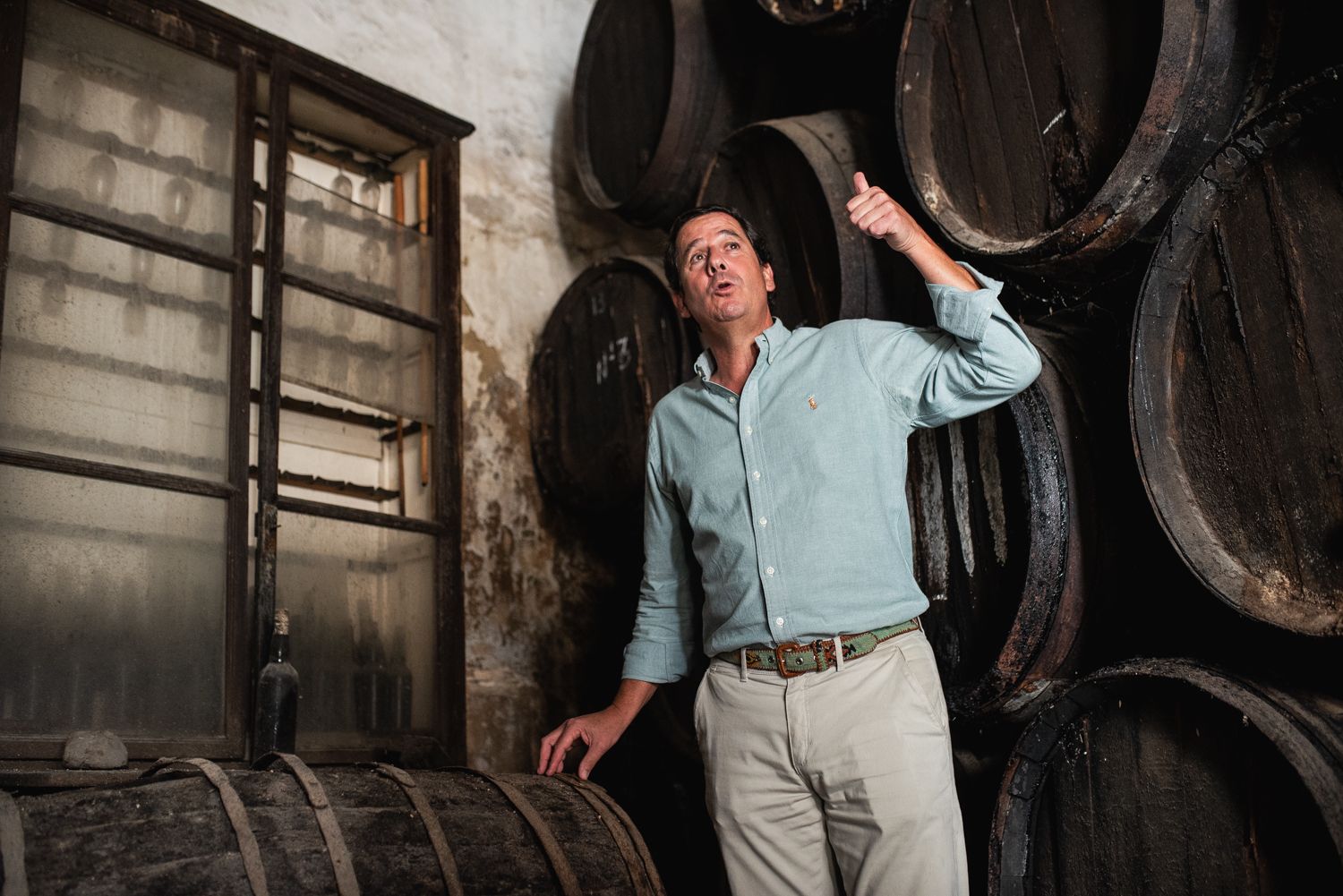 Ignacio Gallego-Góngora, en la sacristía de Bodegas Góngora, un rincón privilegiado.