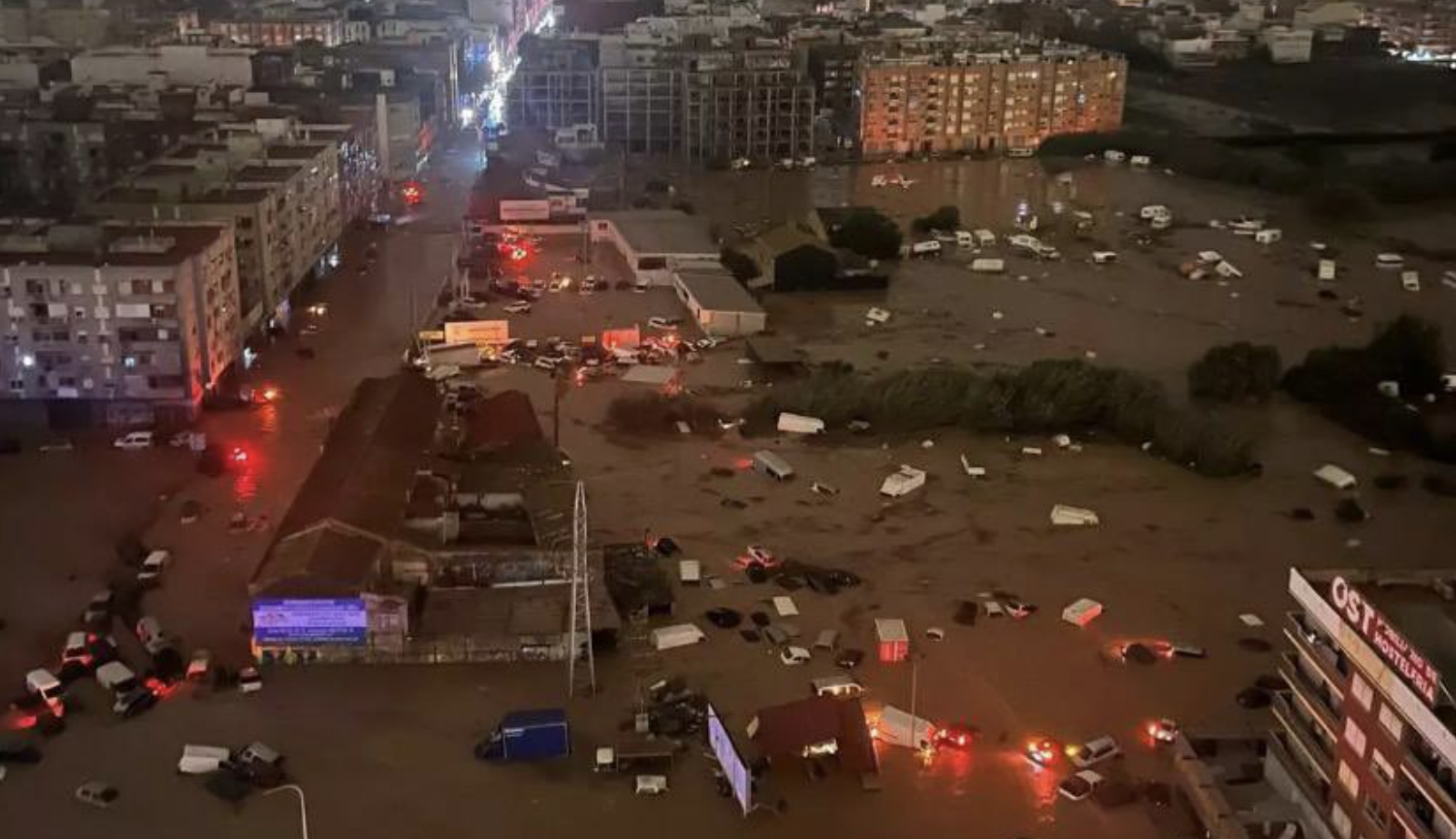 Una de las imágenes que circulan por redes de los efectos devastadores del paso de la DANA.