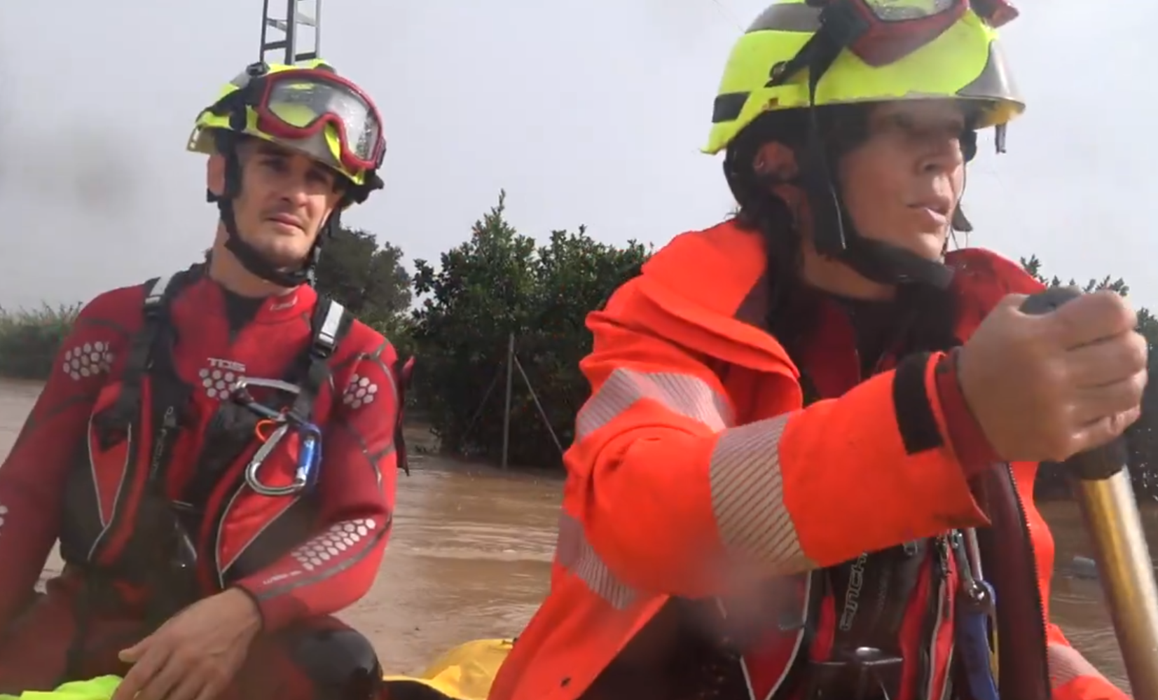 Bomberos de Valencia, en zonas agrícolas afectadas por la DANA.