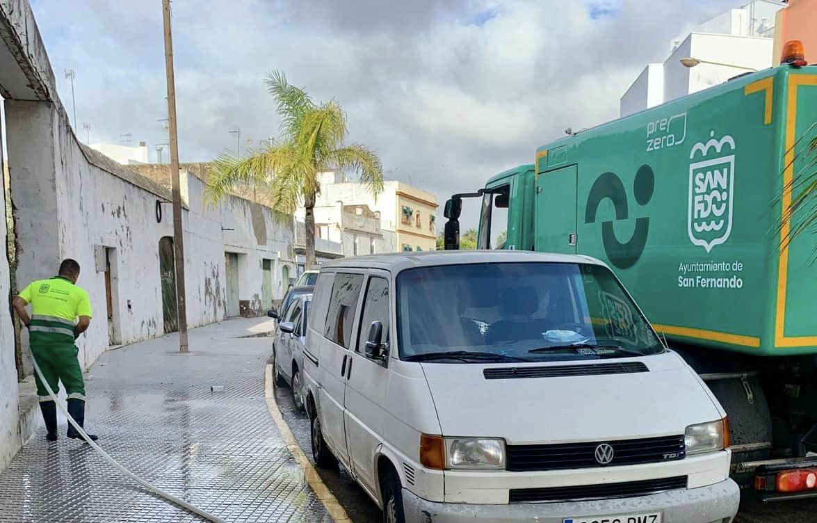 Operativo de limpieza en San Fernando.