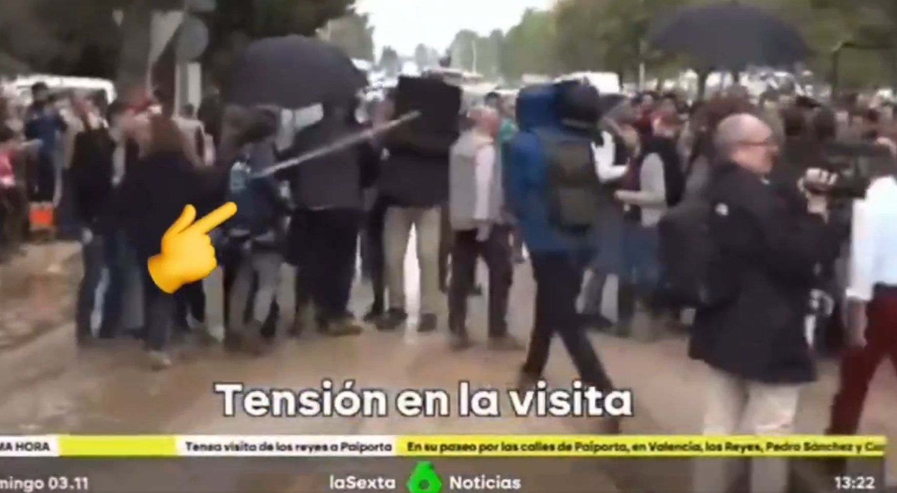 La agresión con palos a Pedro Sánchez en Valencia.