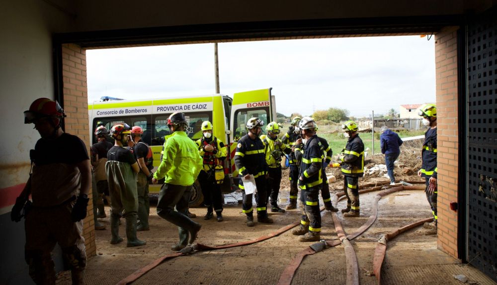 Los Bomberos de Jerez y Sanlúcar en Valencia