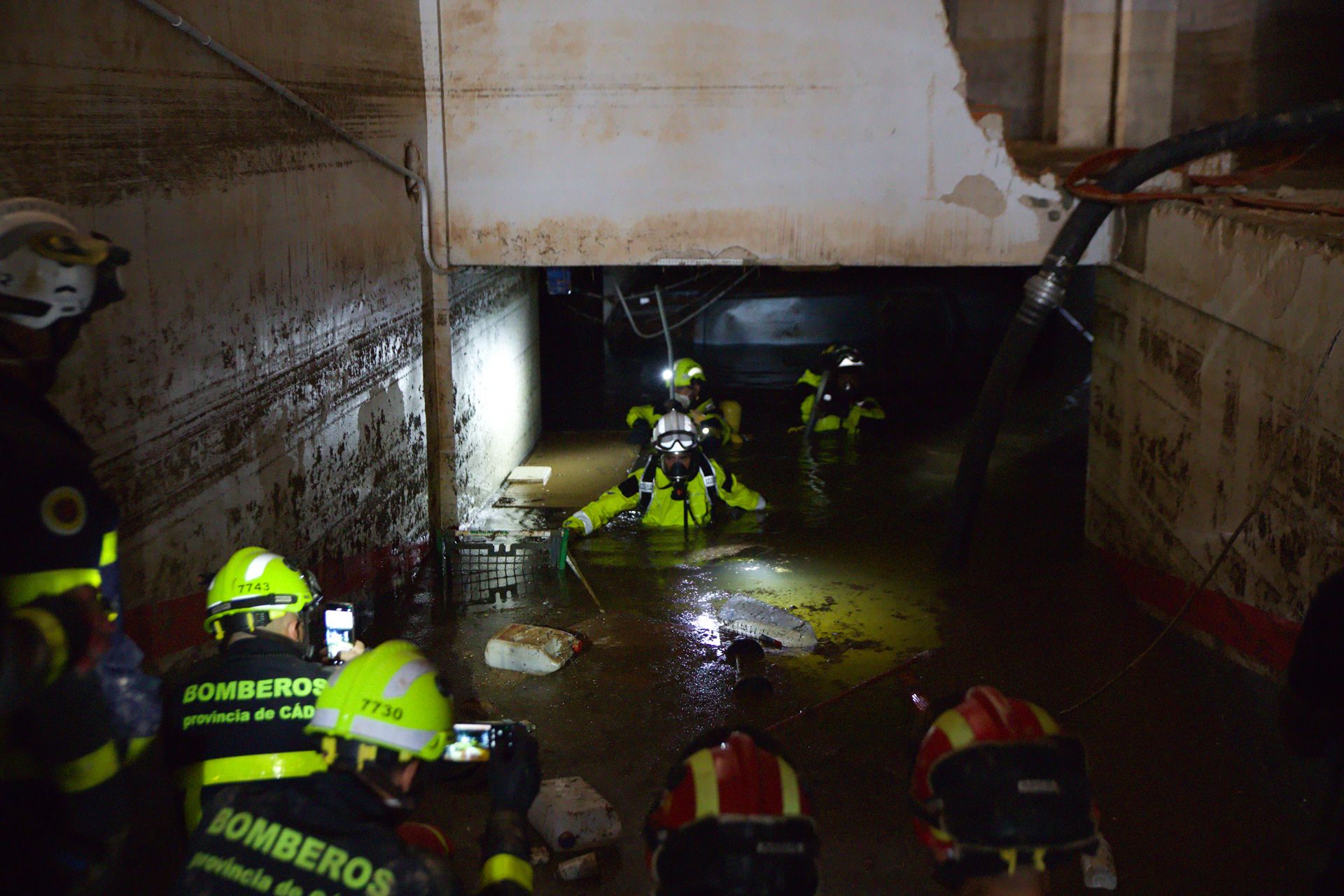 Los bomberos de Jerez y Sanlúcar en Valencia.