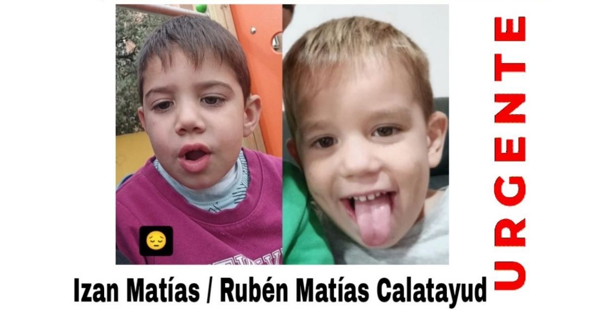 Izan y Rubén, los dos hermanos desaparecidos tras la catástrofe en la Comunidad Valenciana.