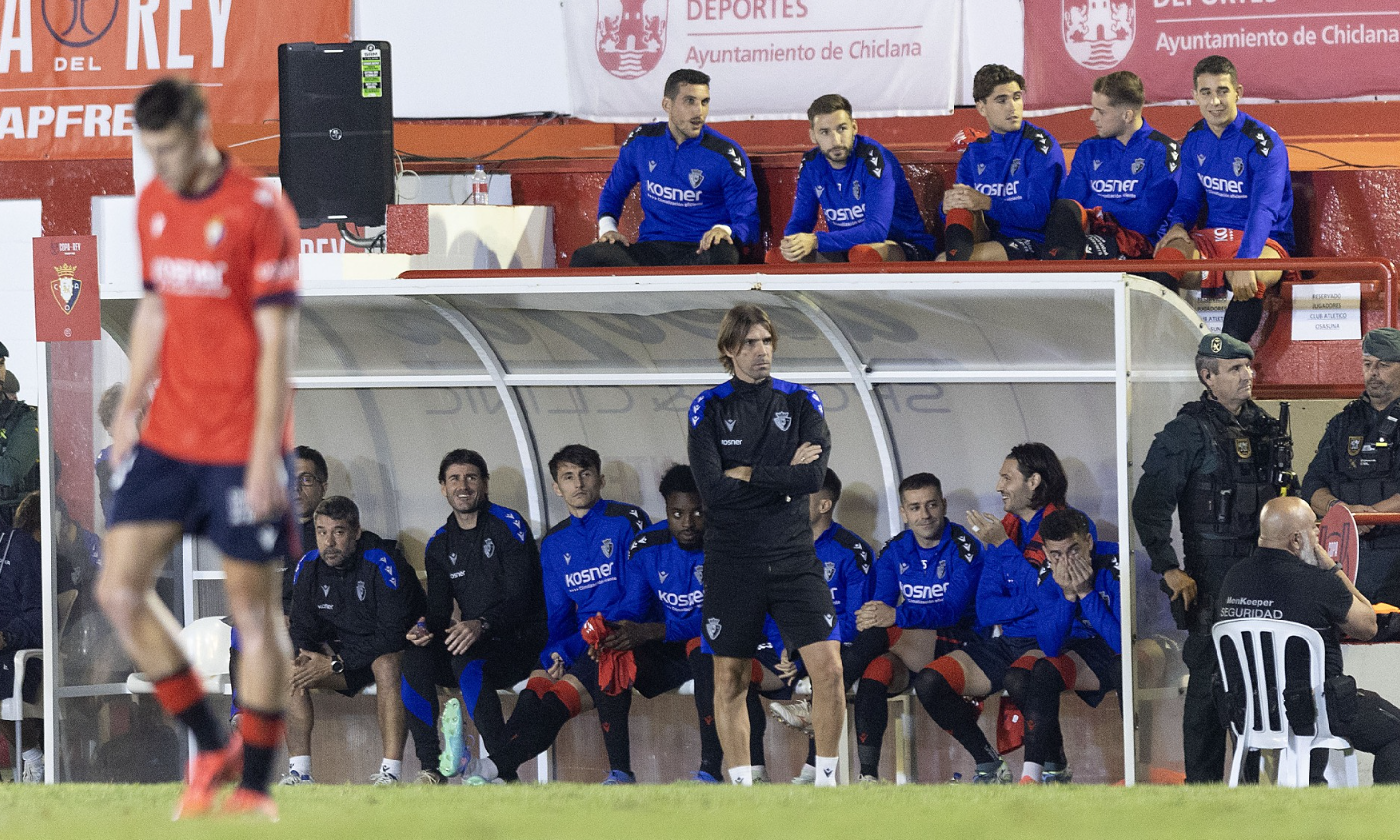 Dani Pendín, en el partido de esta noche frente al Chiclana.